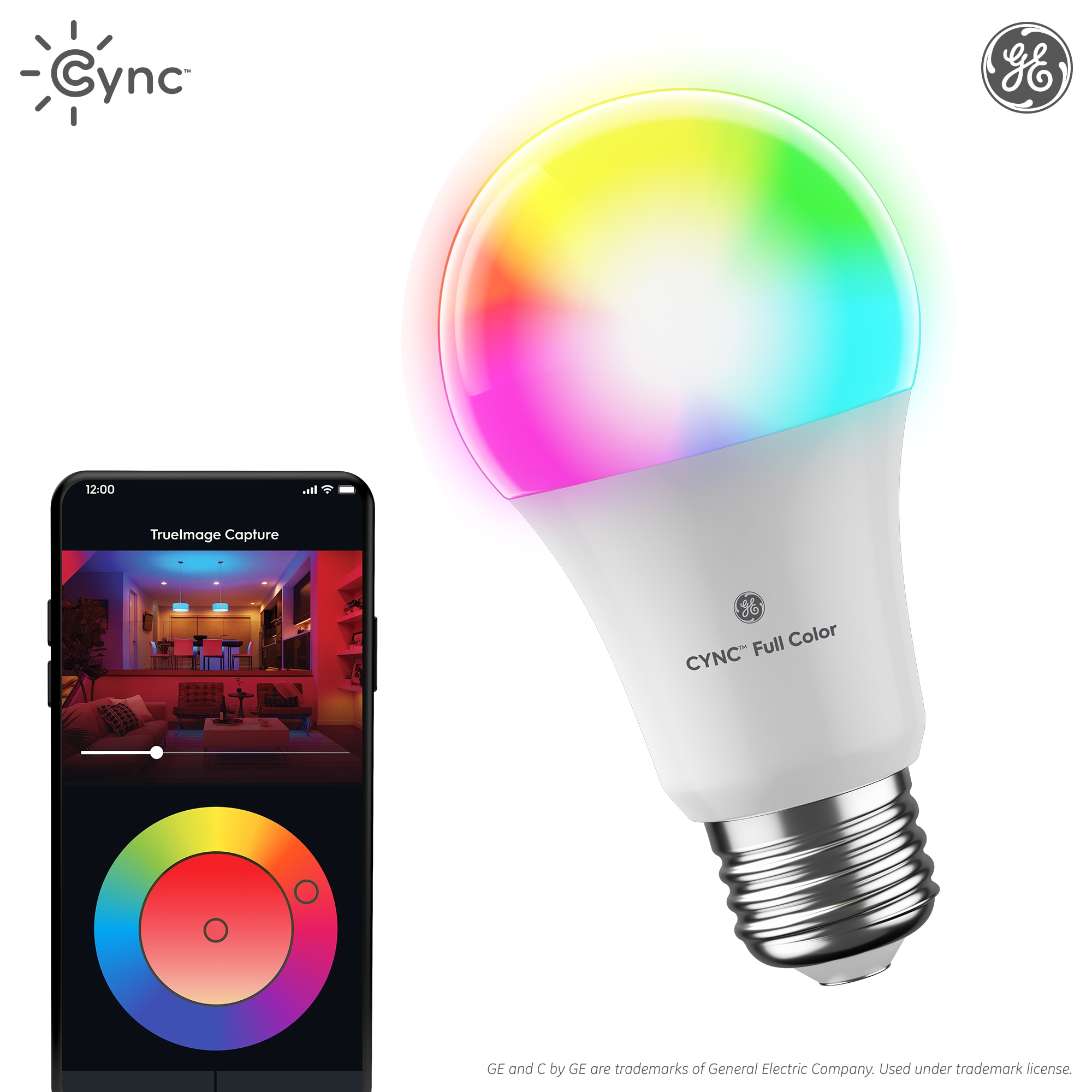 GE Cync 60-Watt EQ A19 Full Spectrum Medium Base (E-26) Dimmable Smart LED  Light Bulb in the General Purpose Light Bulbs department at