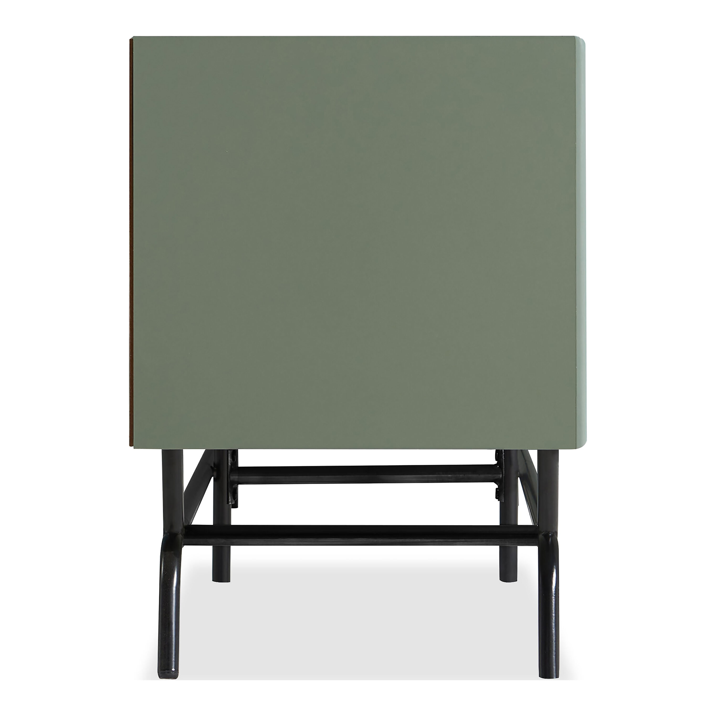Sage Green MDF and Wood TV Stand with Cabinet and Drawers