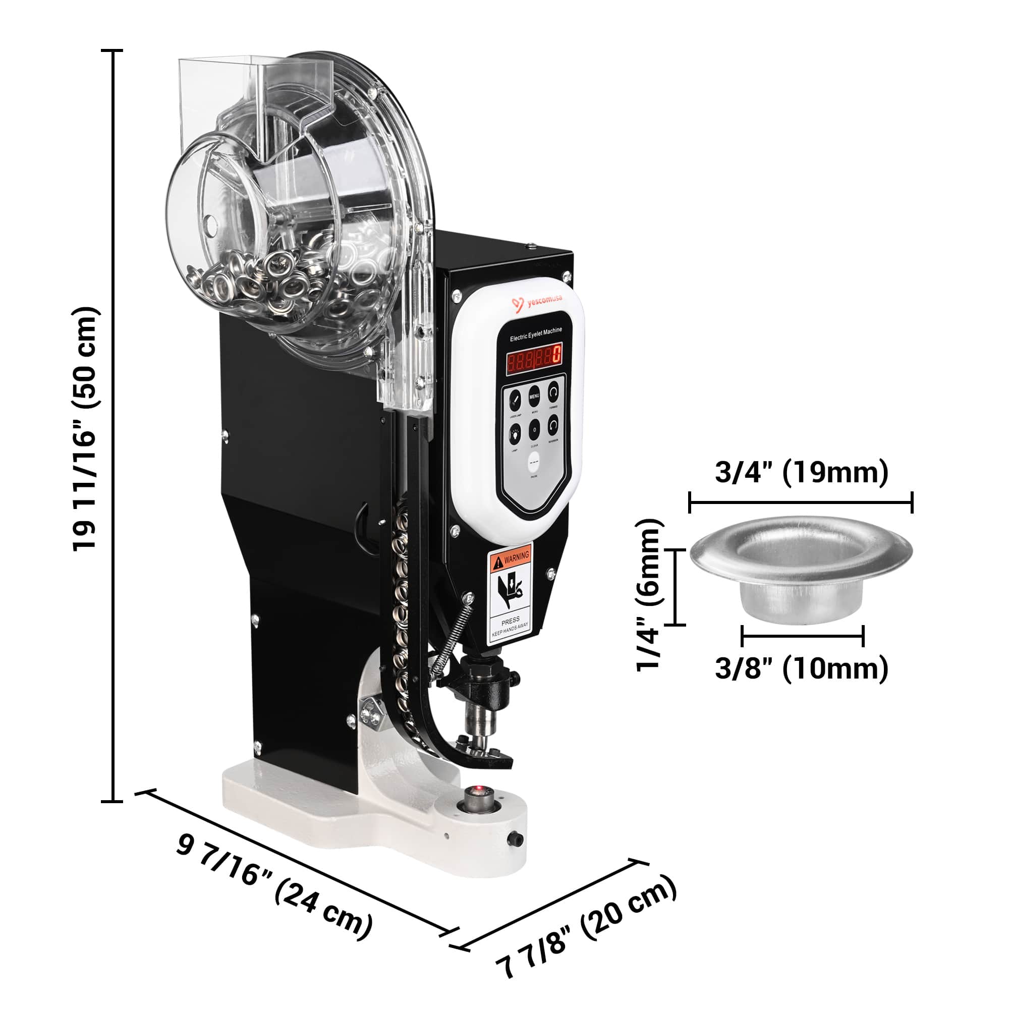 Yescom 25GRM007GME-NKL-LO grommets - View #3