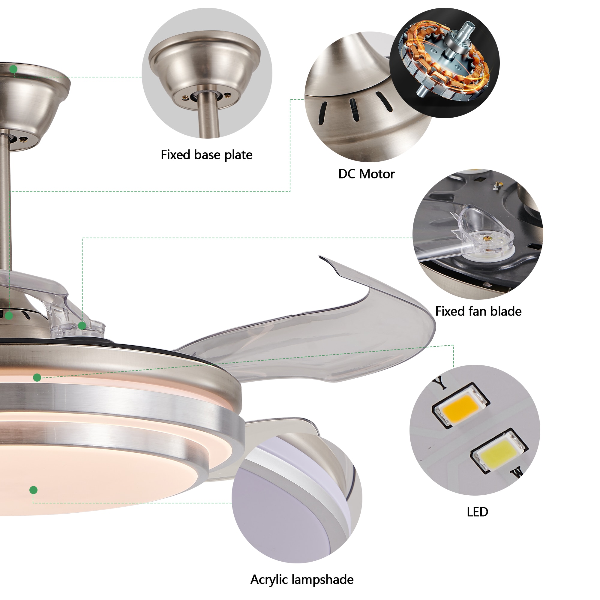 WELLFOR VTZEL47ORB Ceiling-Fans - View #10