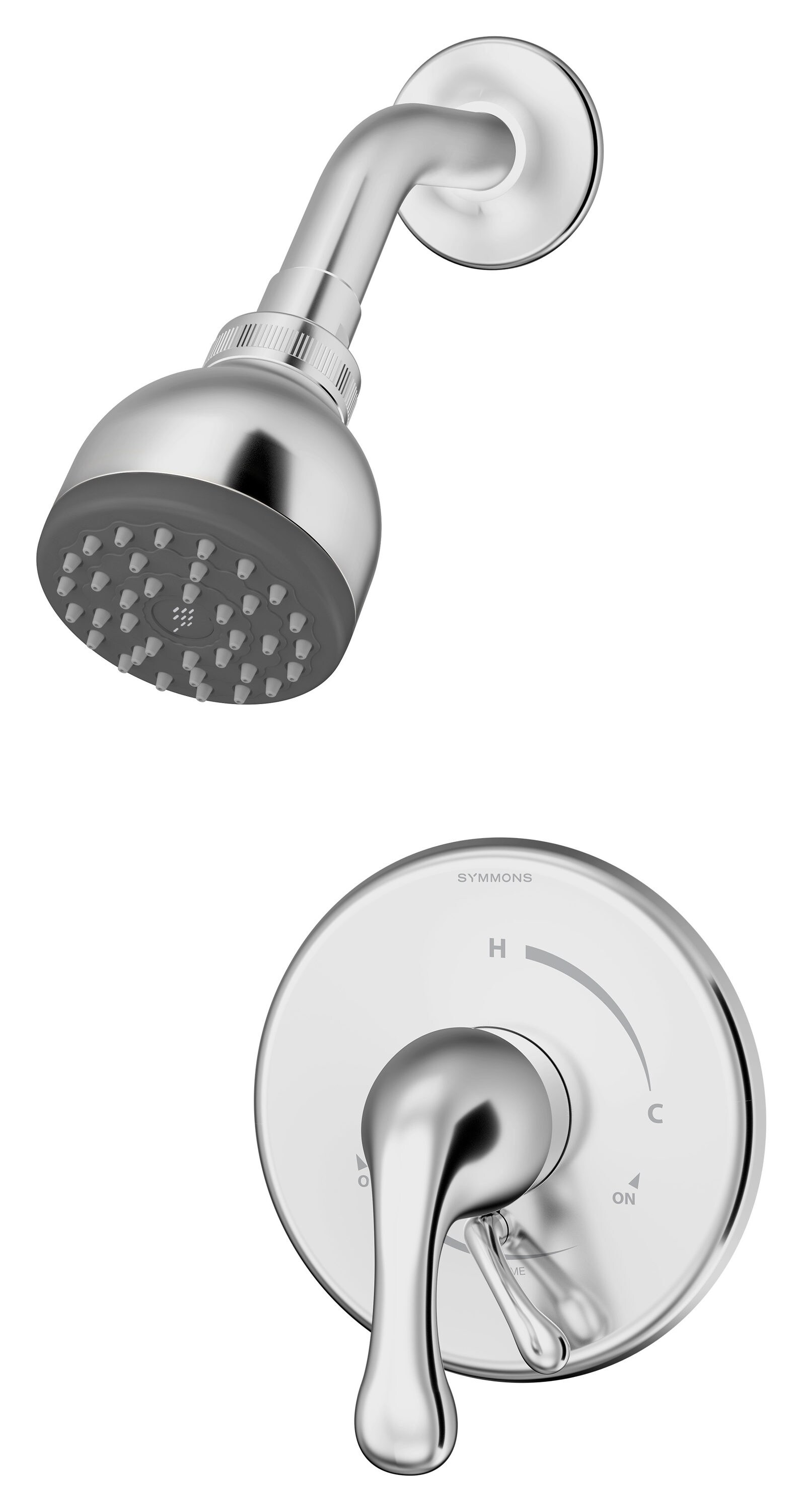 Symmons S-6601-TRM Unity Chrome 1-handle Single function 2.76-Inches Round Shower Faucet (Valve Not Included)