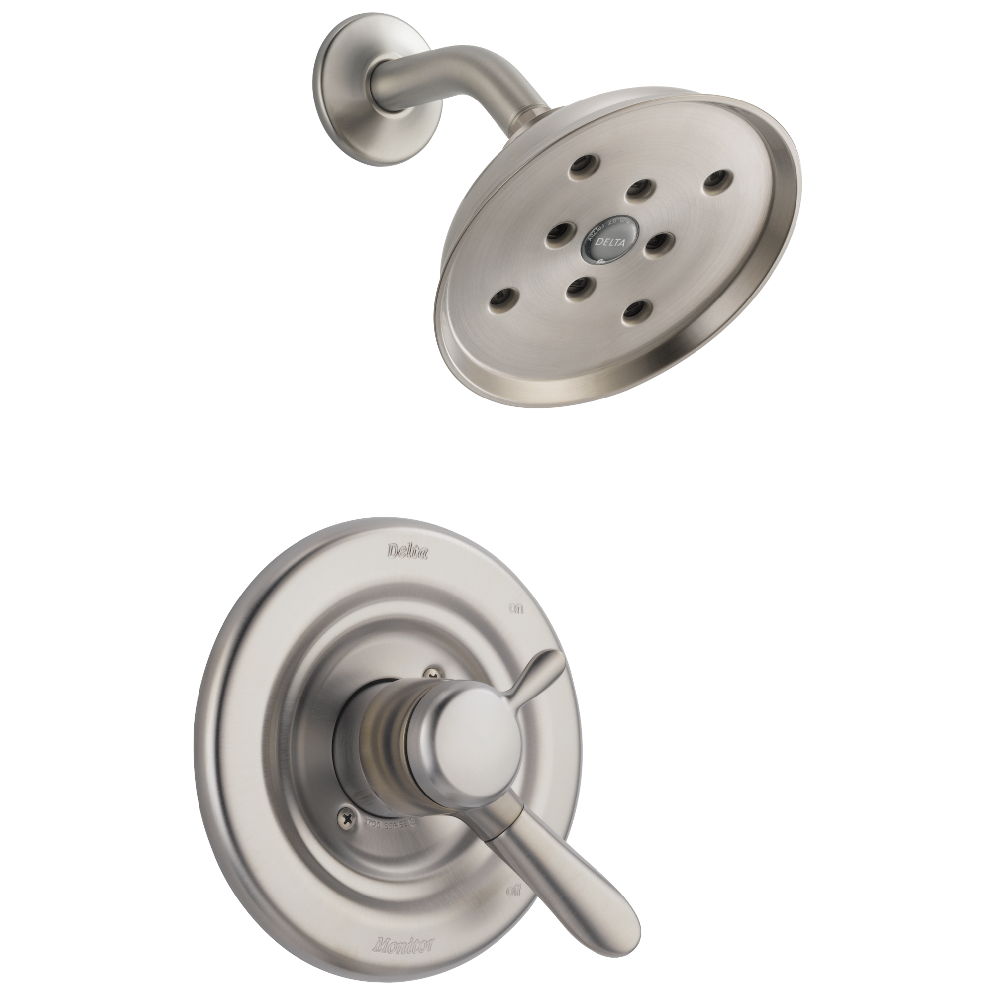 Delta T17238-SSH2O Lahara Stainless 2-handle Single function 6.4000-Inches Round Shower Faucet