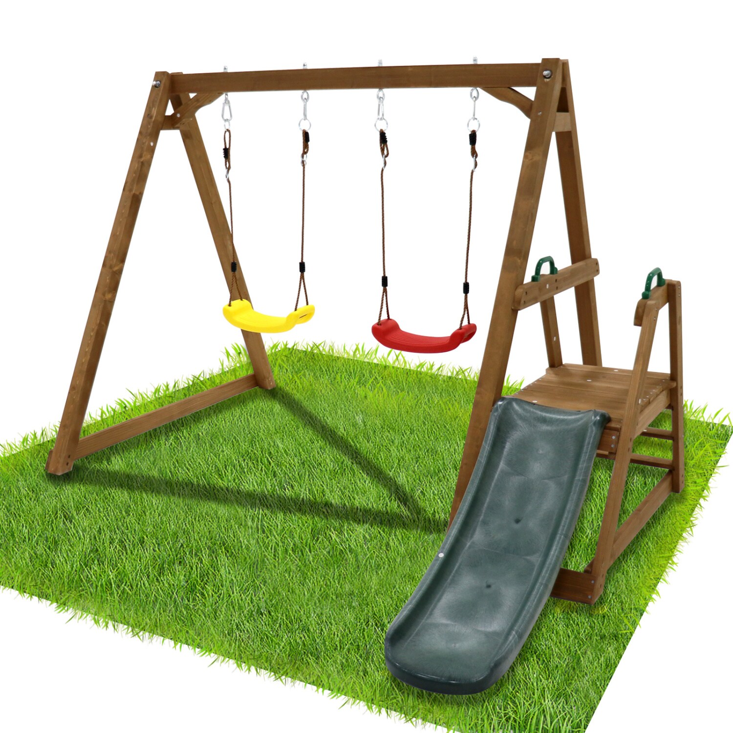 Streamdale Furniture Streamdale Kids Backyard Swing Set with Slide and Ladder