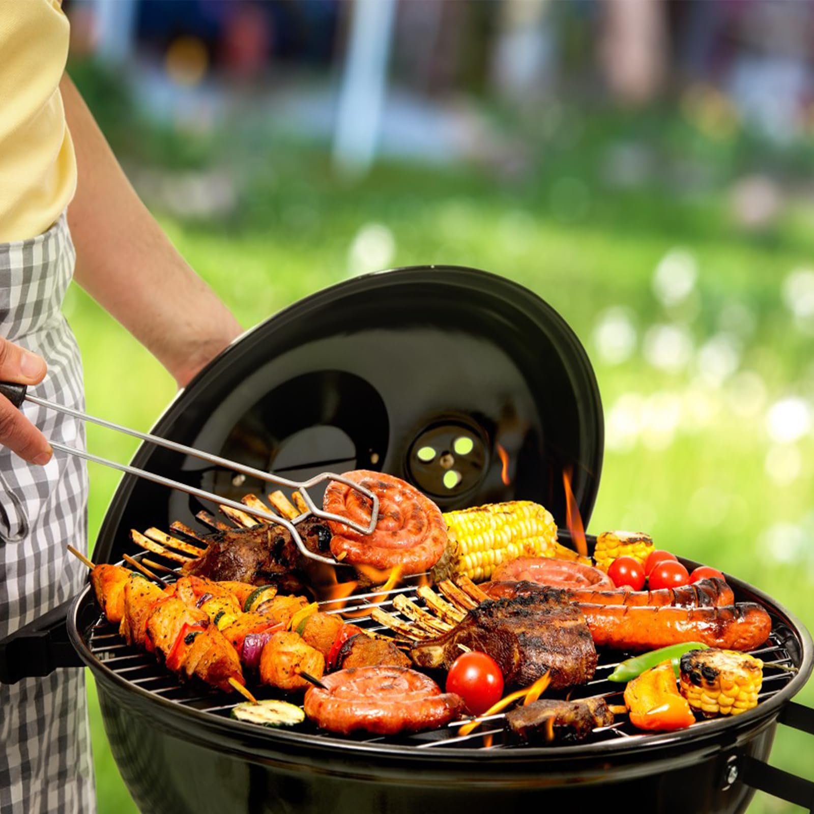 ITOPFOX Fire Pit Grill Grate 15 Inch Round Stainless Steel Non Stick ...