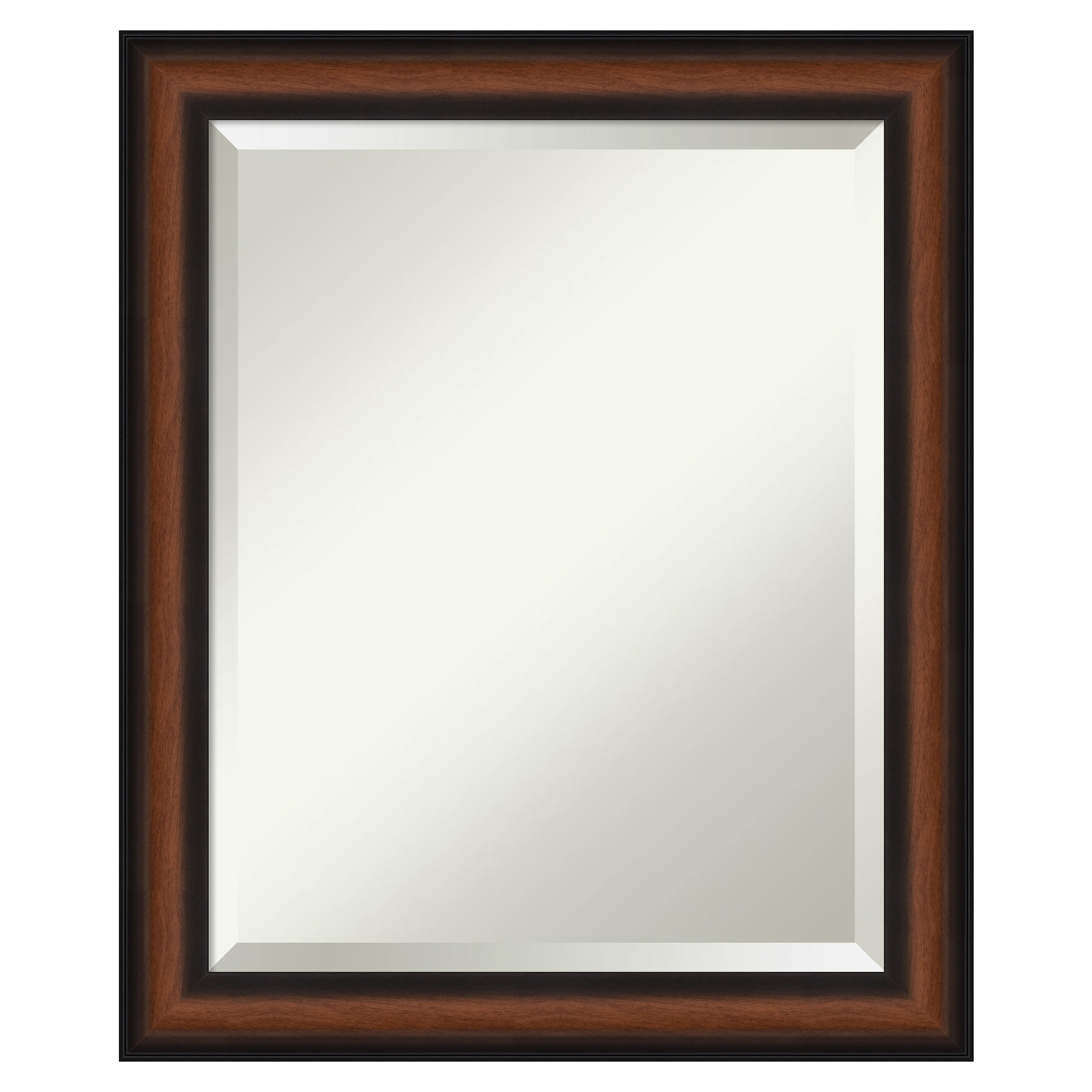 Yale Walnut Beveled Rectangular Wall Mirror