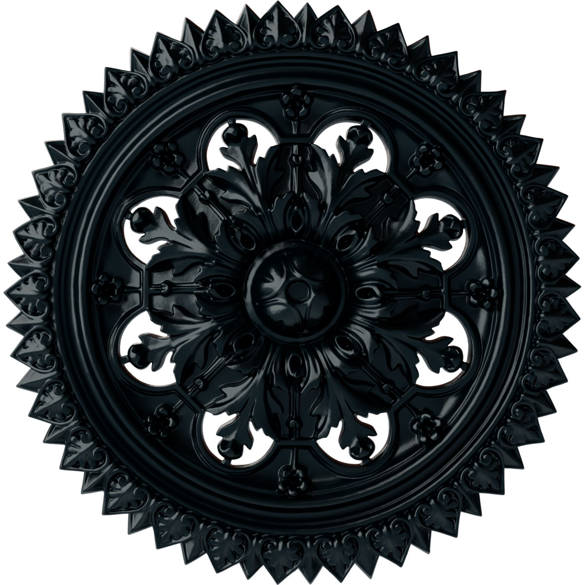 Ekena Millwork CM21YONSF York 21.625-in W x 21.625-in L Painted Night Shade Polyurethane Whole Ceiling Medallion