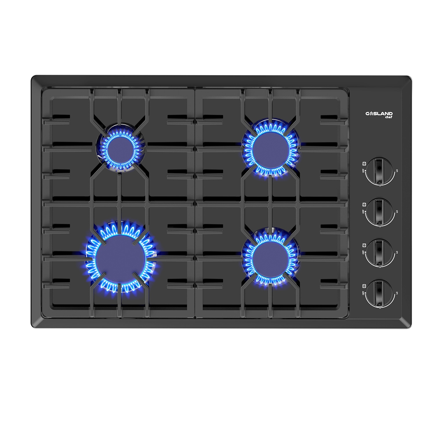 Lowe's 34-in 3 Burners Black GAS Cooktop Stainless Steel | TWWJDO302