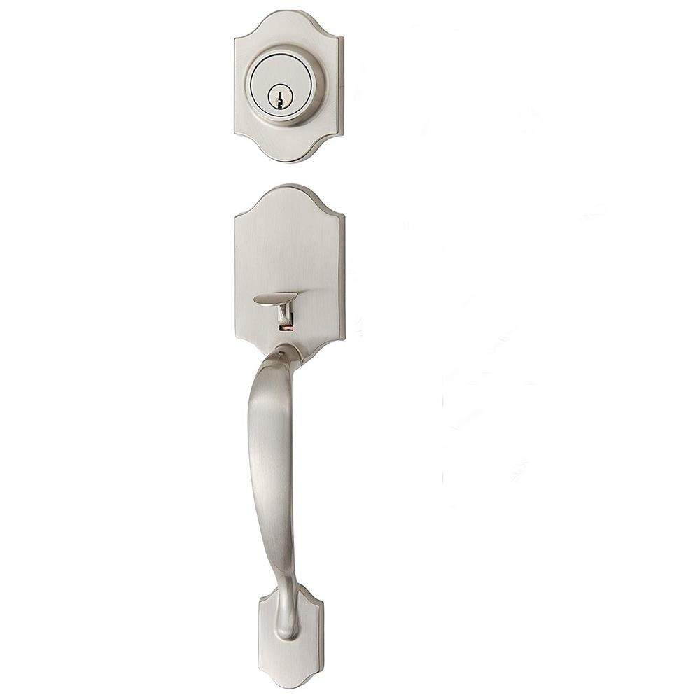 Delaney Hardware D40900 Wicklow Satin Nickel Single-Cylinder Deadbolt Entry door handleset with Knob