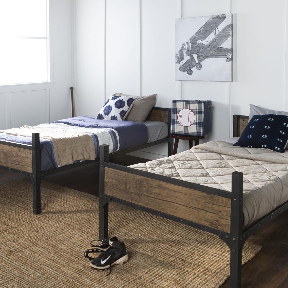 Brown Twin Over Twin Bunk Bed At Lowes.com