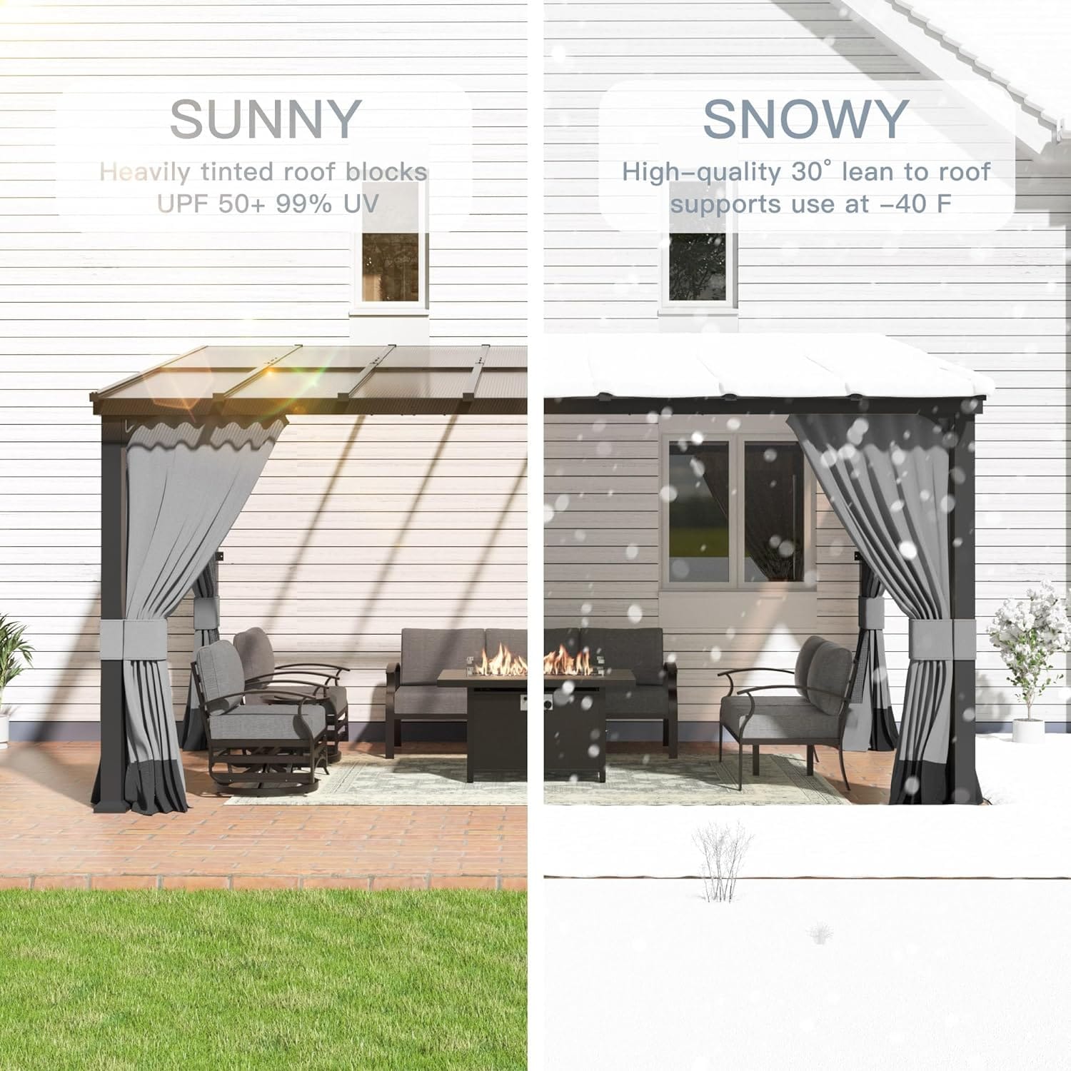 ALAULM LS-1012WMGB-GREY Wood-Resin-Gazebos - View #8