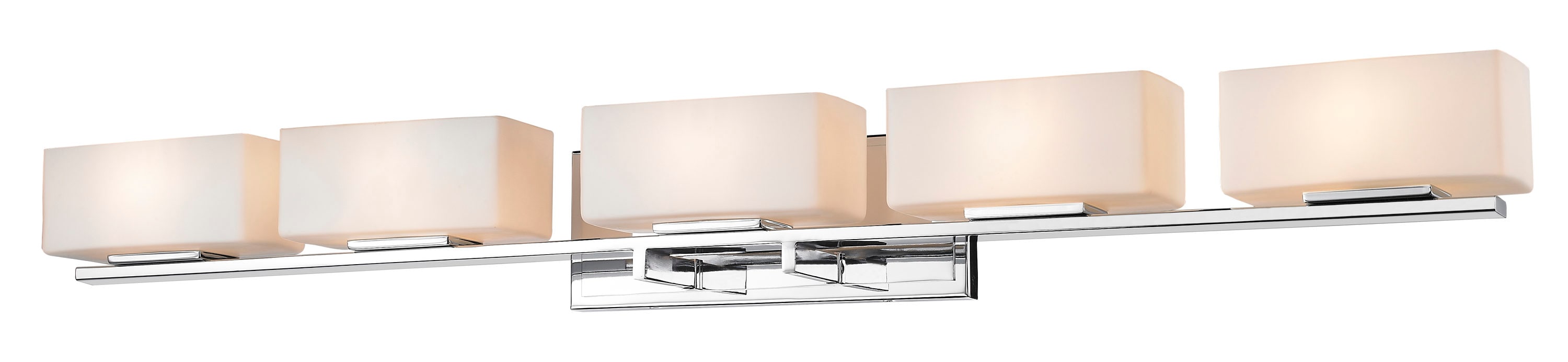Z-Lite 3029-5V-CH-LED Kaleb 42.75-in 5-Light Chrome LED Transitional Vanity Light