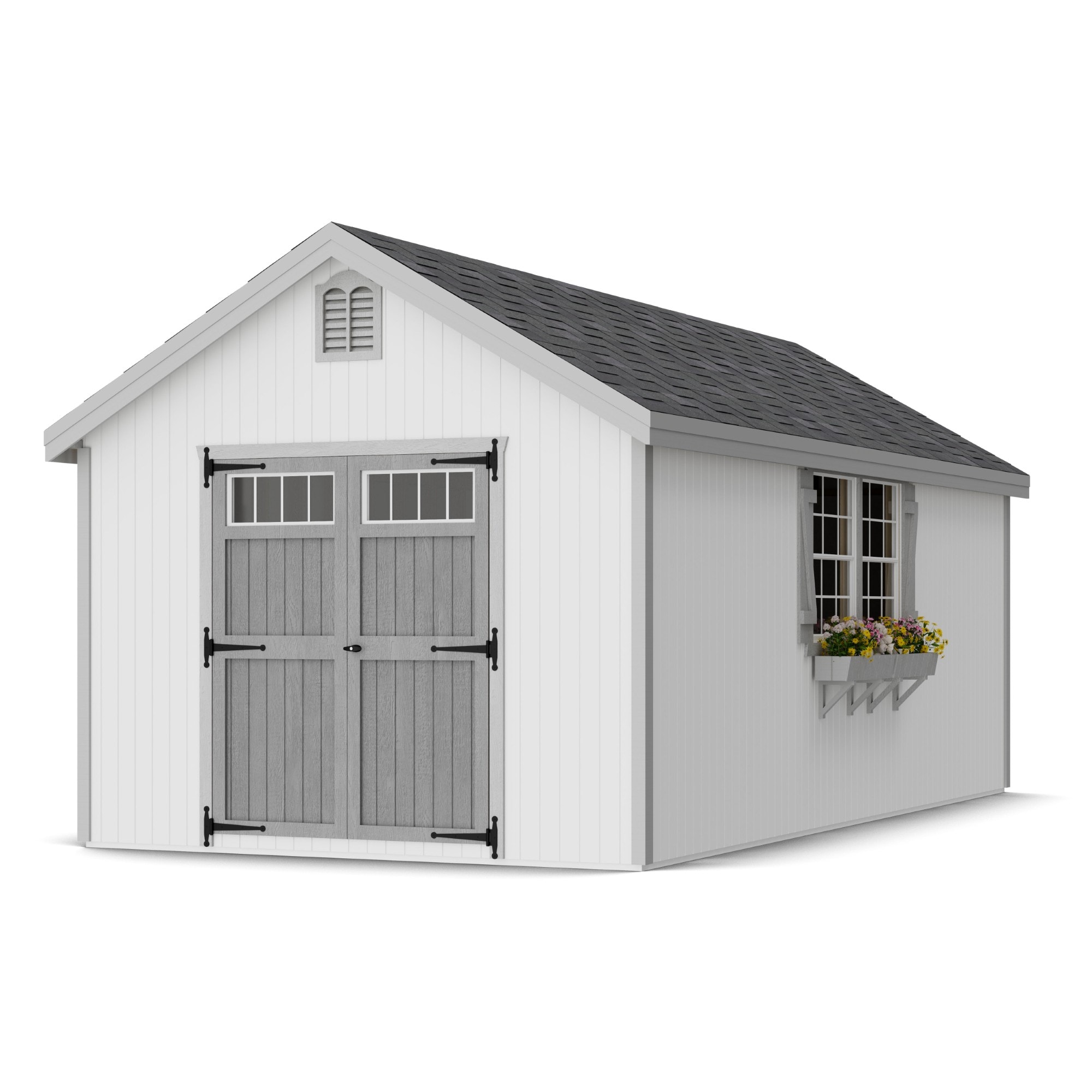 Little Cottage Co 10X20 WCGS-PC Colonial Williamsburg 10-ft x 20-ft Gable Style Wood Outdoor Storage Shed with 2 Windows 2 Doors