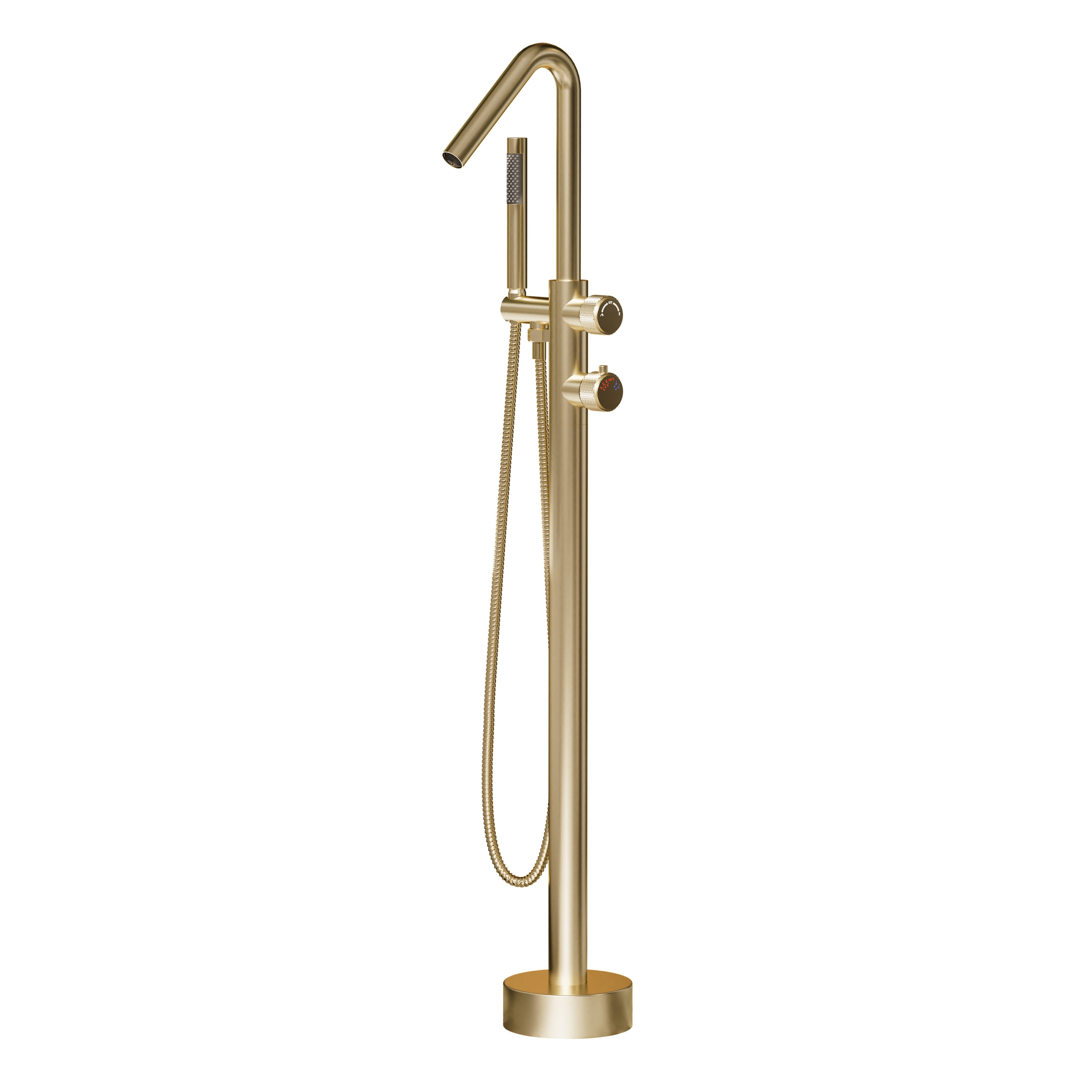MODLAND Outdoor 316 Stainless Steel Thermostatic Freestanding Tub Faucet with Hand Shower