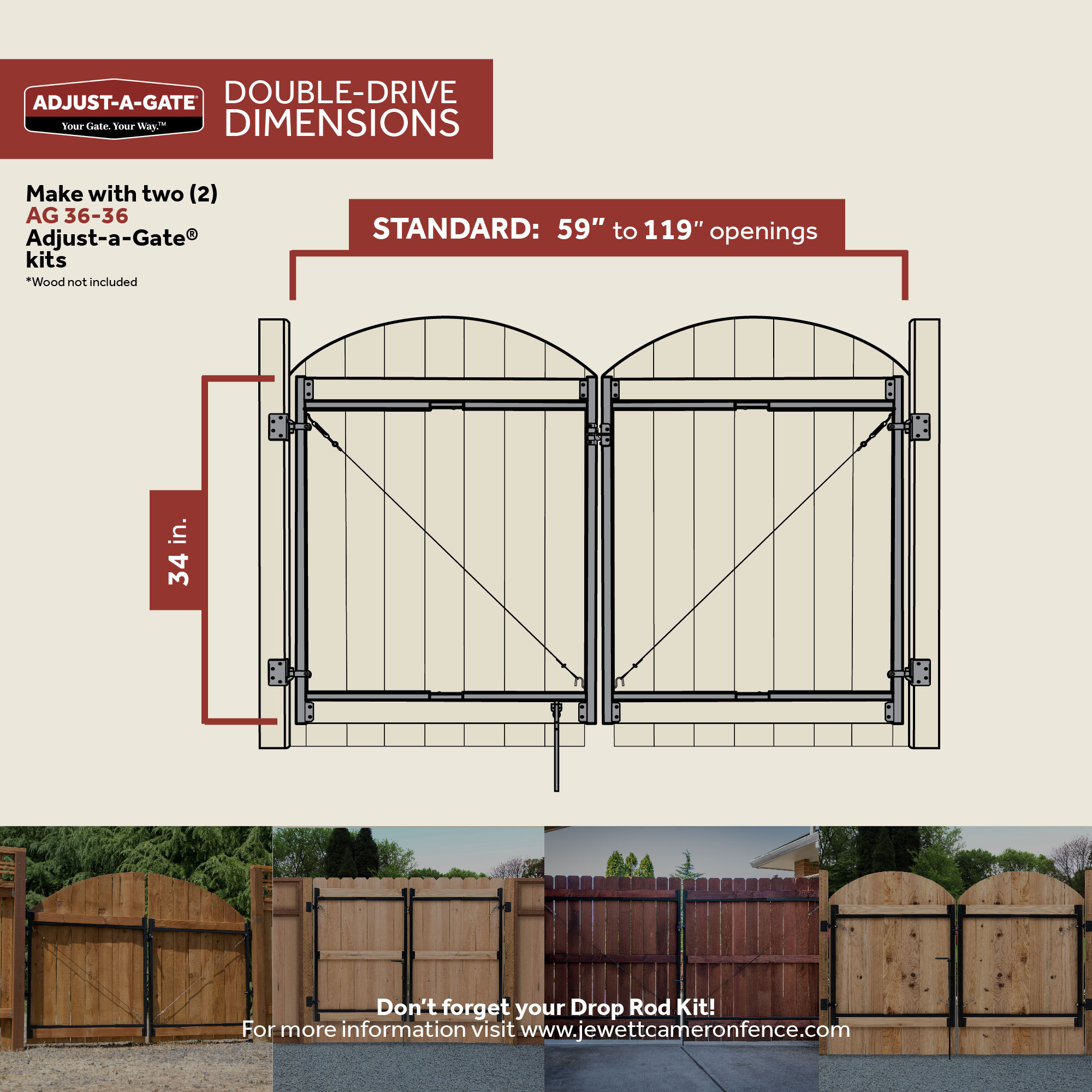 Adjust-A-Gate AG36-36 Gate-Hardware - View #11