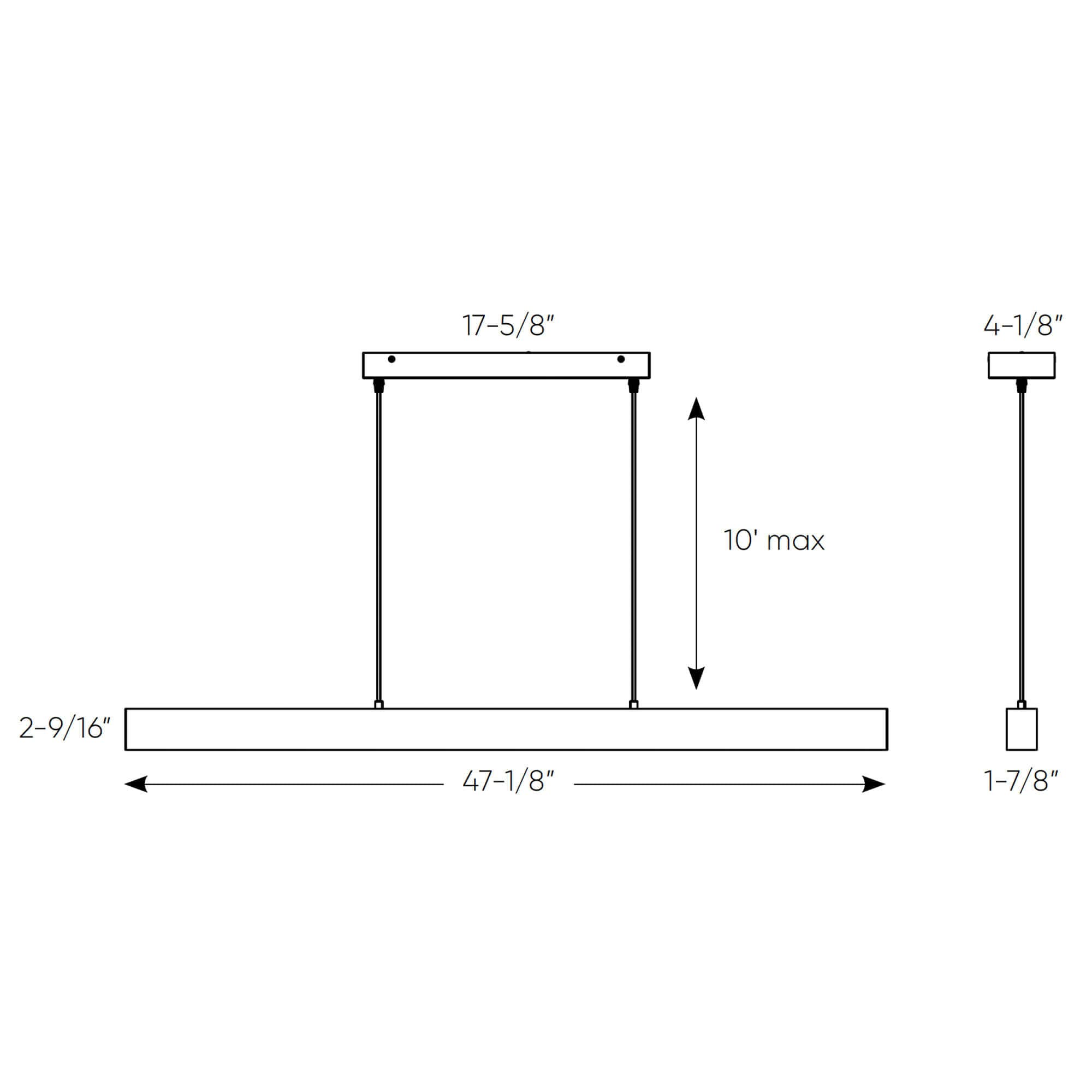 DALS Lighting LNPD48-CC-BK Pendant-Lights - View #4
