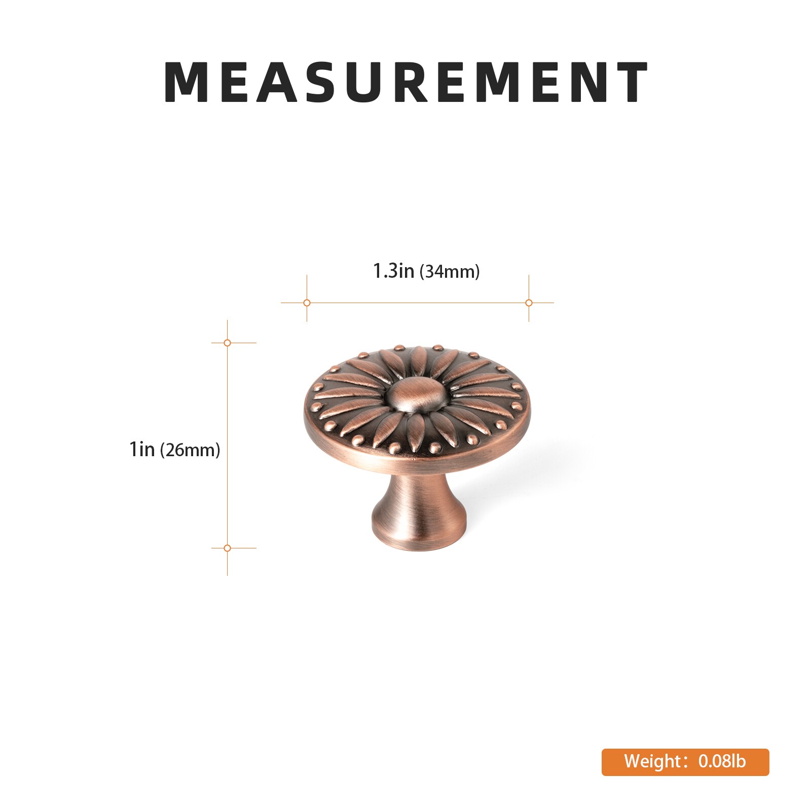 Miaokesen 9012MAC-KNOB Cabinet-Knobs - View #2
