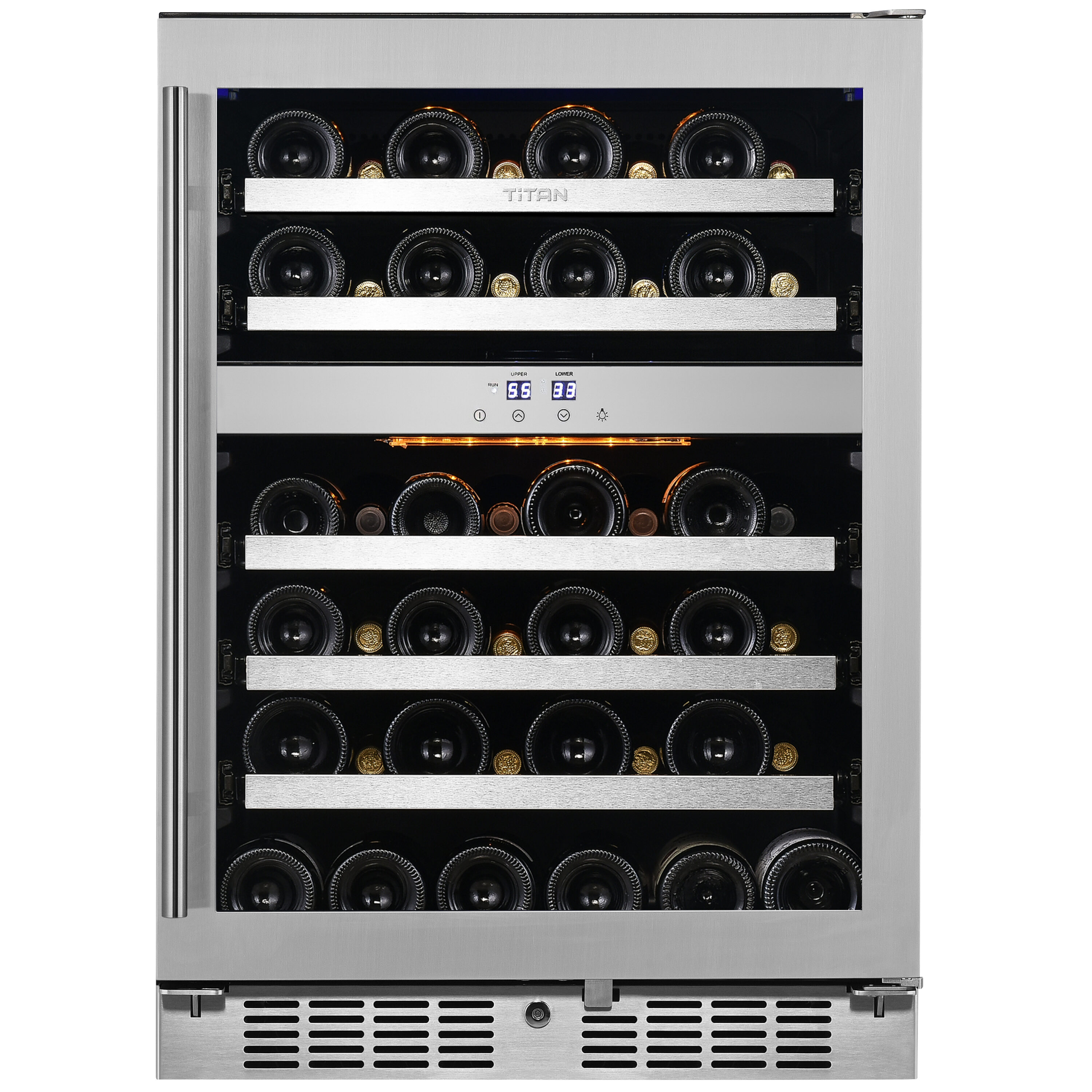 titan dual zone wine cooler