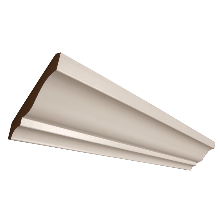 allen + roth L498FBDWH 3-5/8-in x 8-ft Painted MDF L 49 Crown Moulding