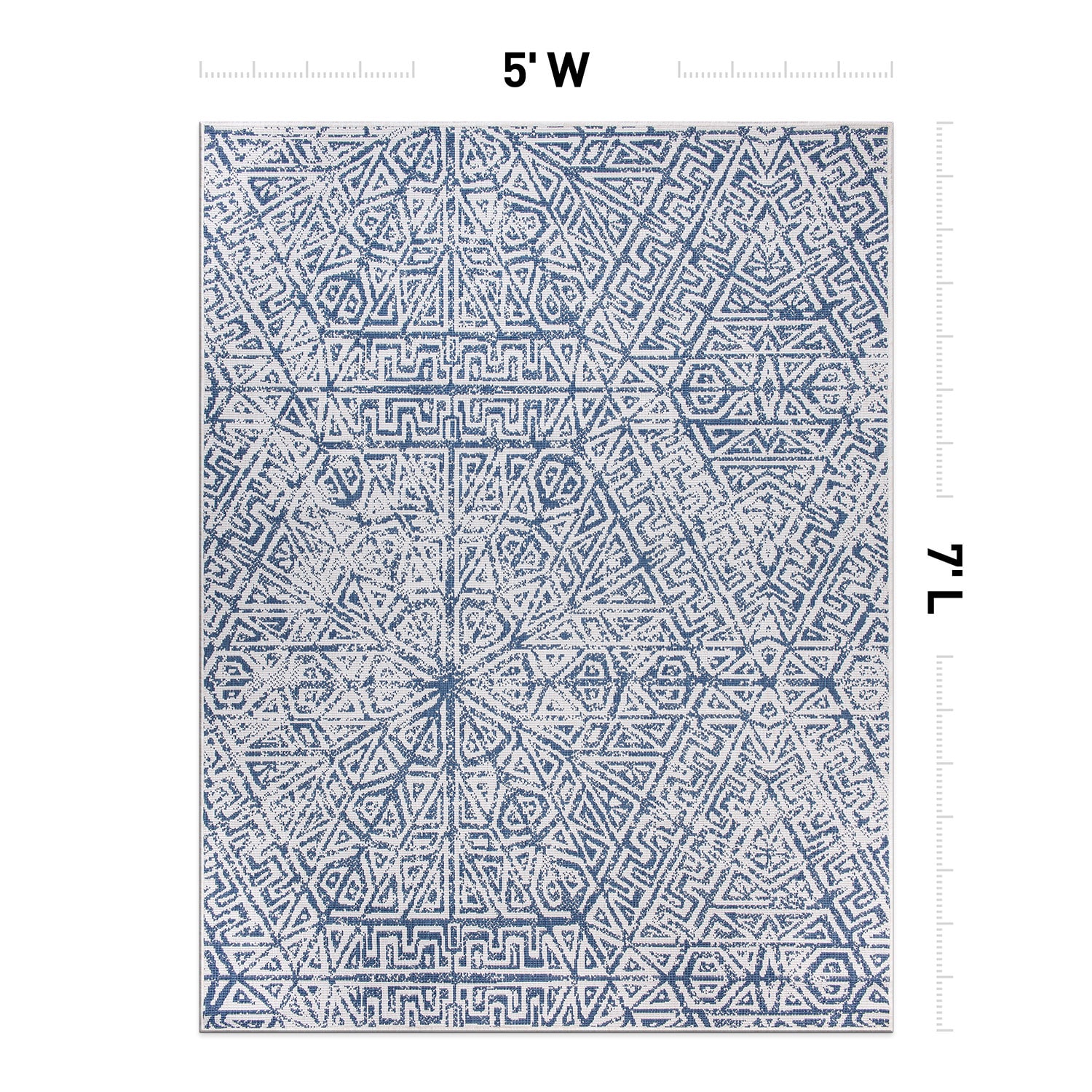 World Rug Gallery 4028BLUE5X7 rugs - View #2