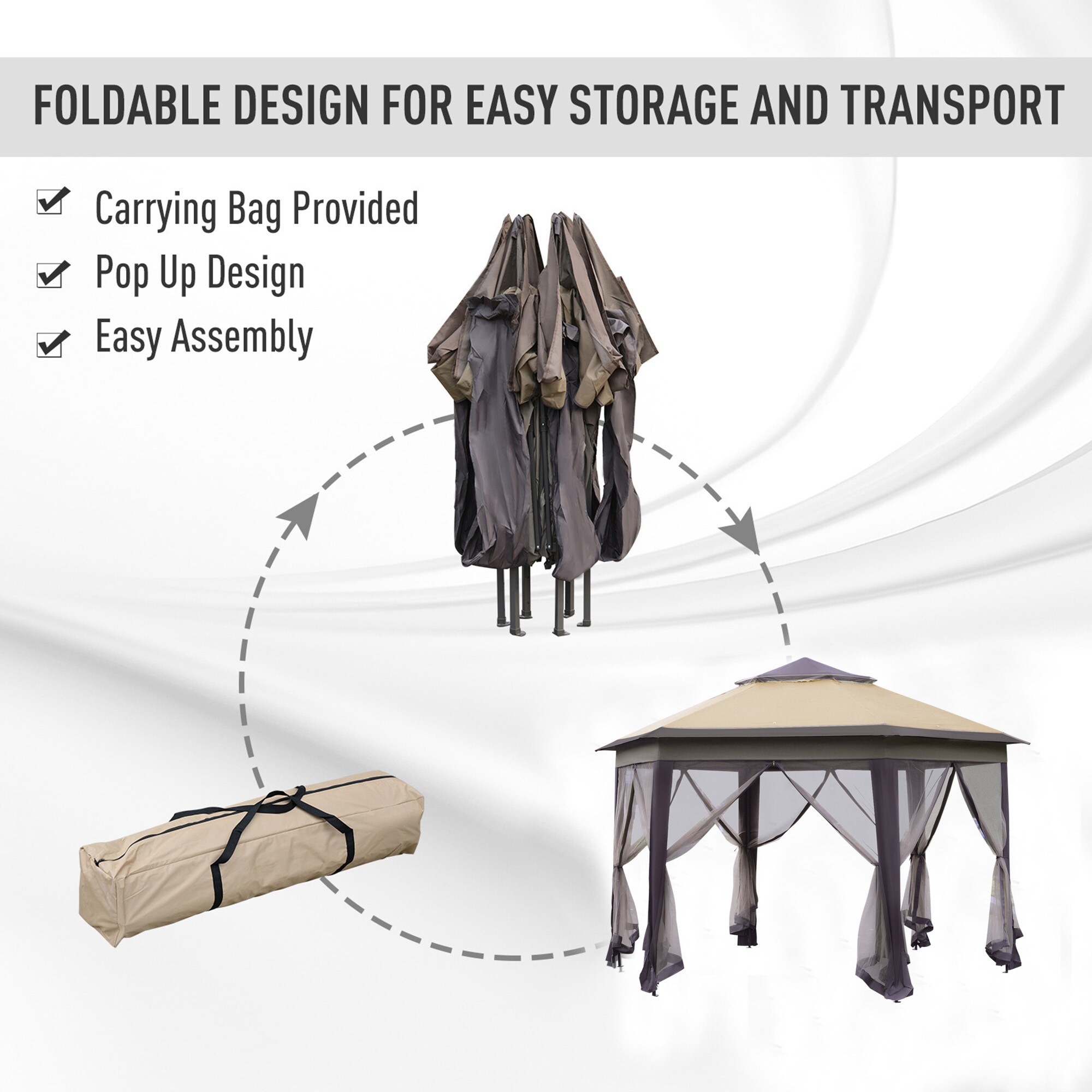 Kahomvis AOS-QP109-508 Wood-Resin-Gazebos - View #9