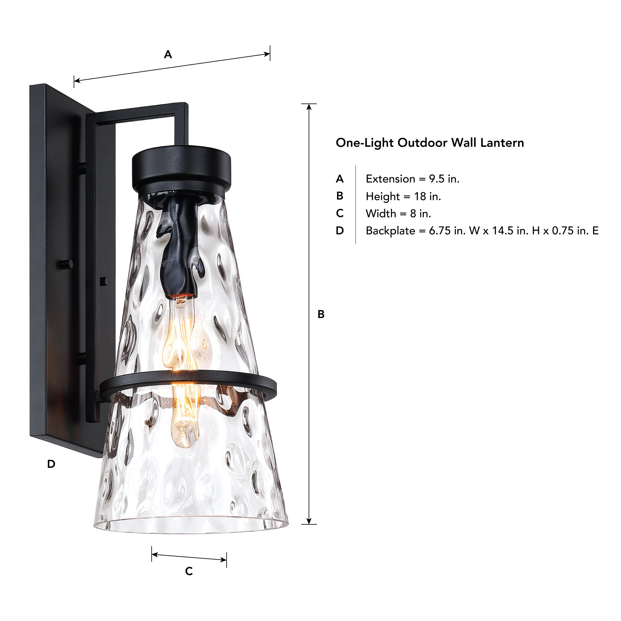 Designers Fountain D327M-18EW-BK Outdoor-Wall-Lighting - View #9