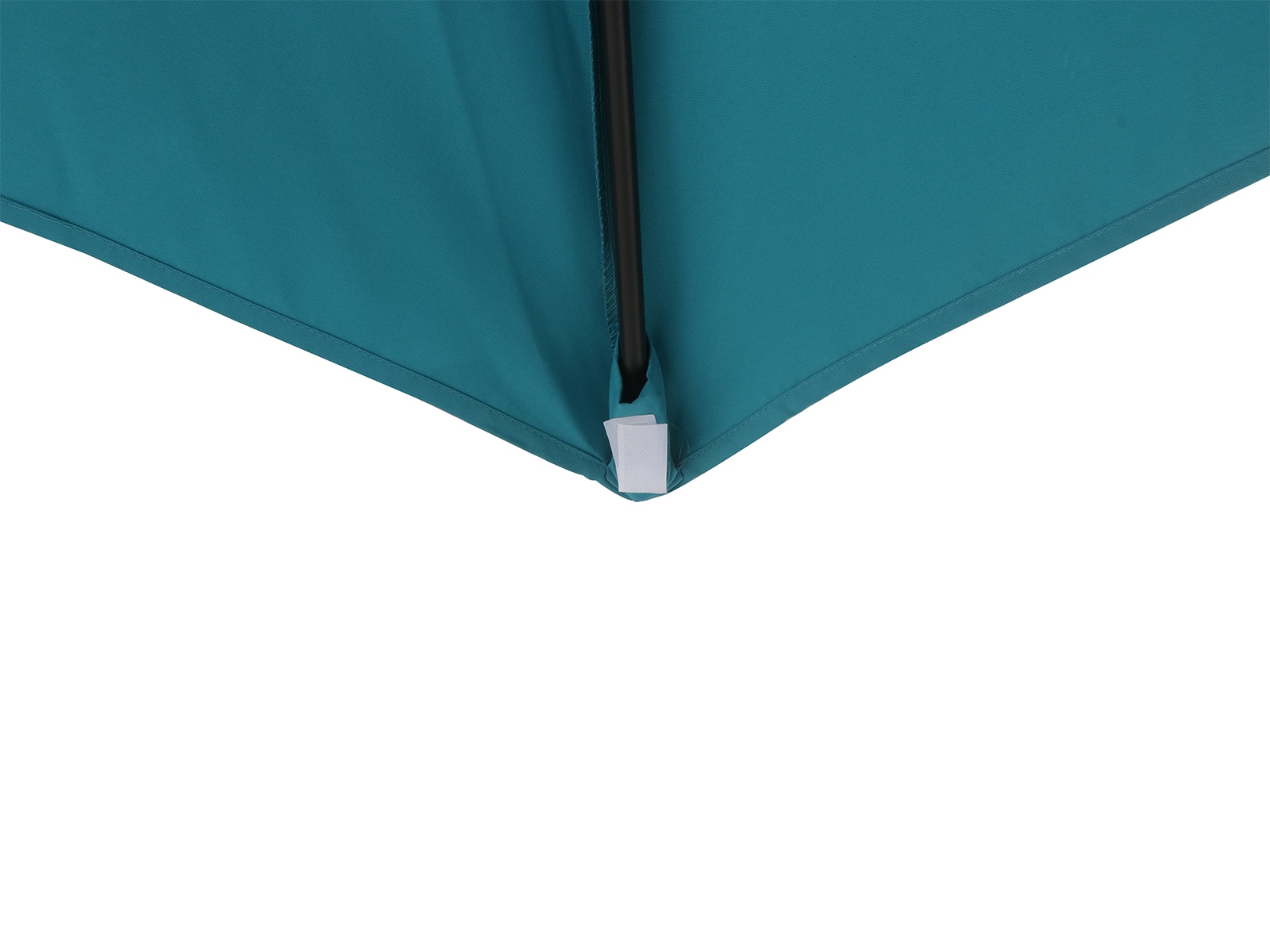 Style Selections 7.5-ft Steel Teal No-tilt Market Patio Umbrella with ...