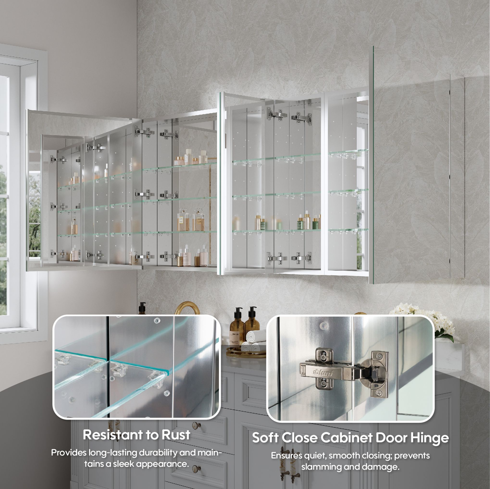 WELLFOR ROSA24121224LRLR Bathroom-Medicine-Cabinets - View #6