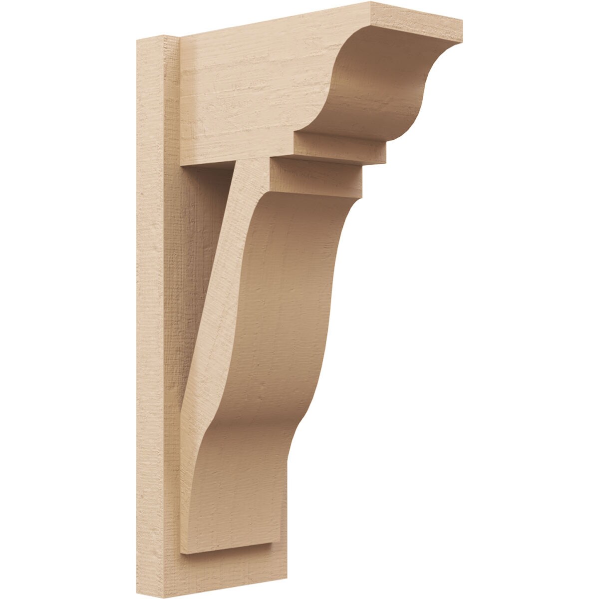 Ekena Millwork 2130322 Timberthane Rough Cedar Faux Wood Funston Traditional Outlooker 8-in W x 14-in D x 26-in H Primed Tan