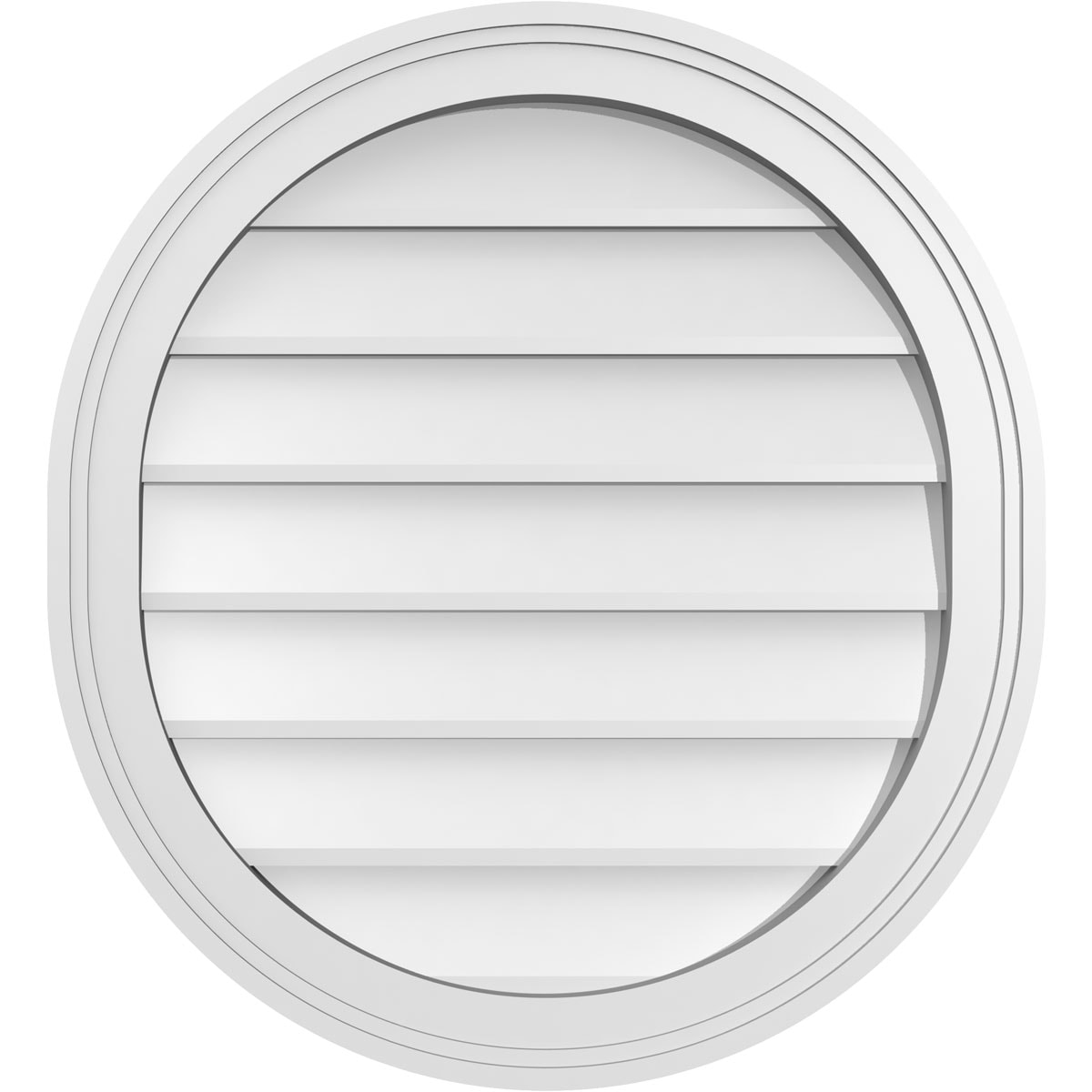 Ekena Millwork GVPVR22X2402SN 22-Inches x 24-Inches Off-white Oval PVC Gable Louver Vent