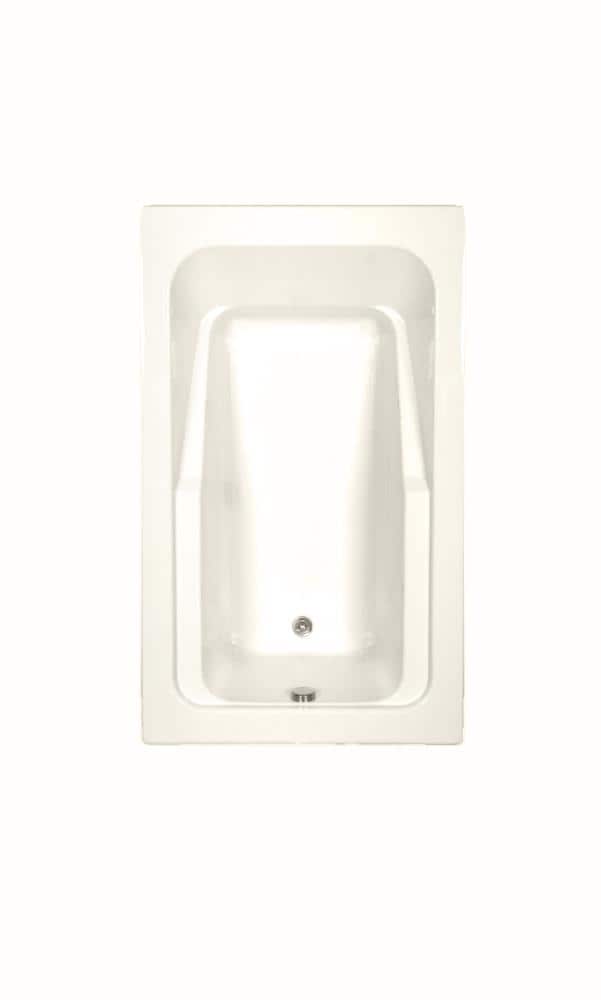 WaterTECH S6642 BISCUIT Designer 42-in x 66-in Biscuit Acrylic Drop-In Soaking Bathtub (Reversible Drain)