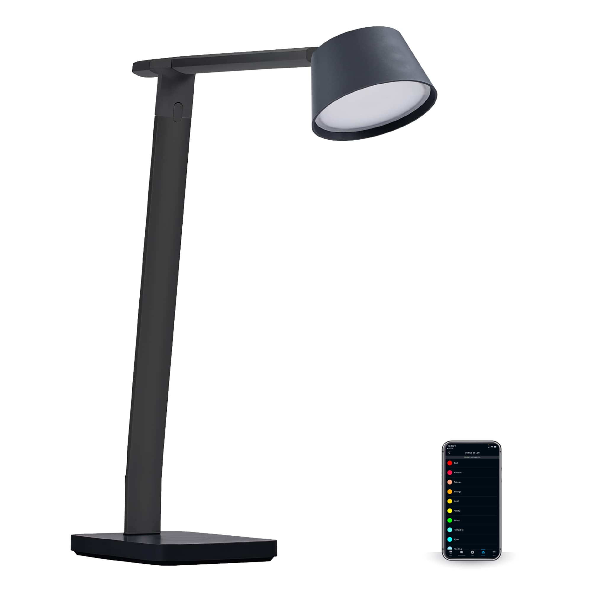 BLACK+DECKER LED2200-QISM-BK Smart LED Desk Lamp 17.32-in Adjustable Black Touch Standard Desk Lamp