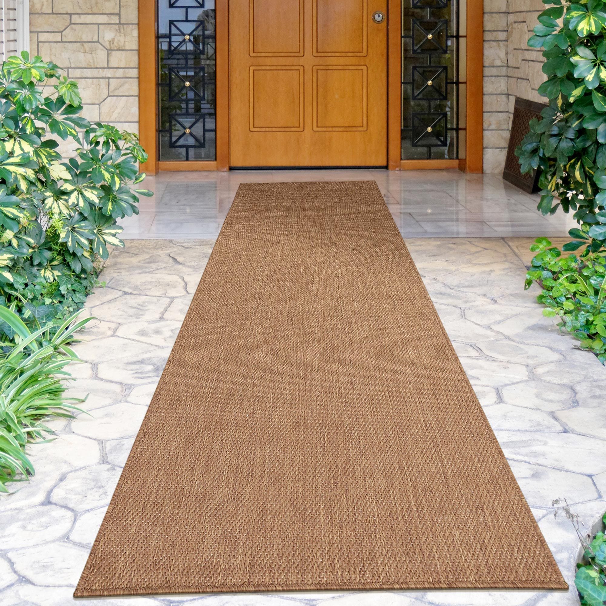 Ottomanson Classics 2 X 7 (ft.) Brown Indoor Border Machine Washable Runner  Rug in the Rugs department at