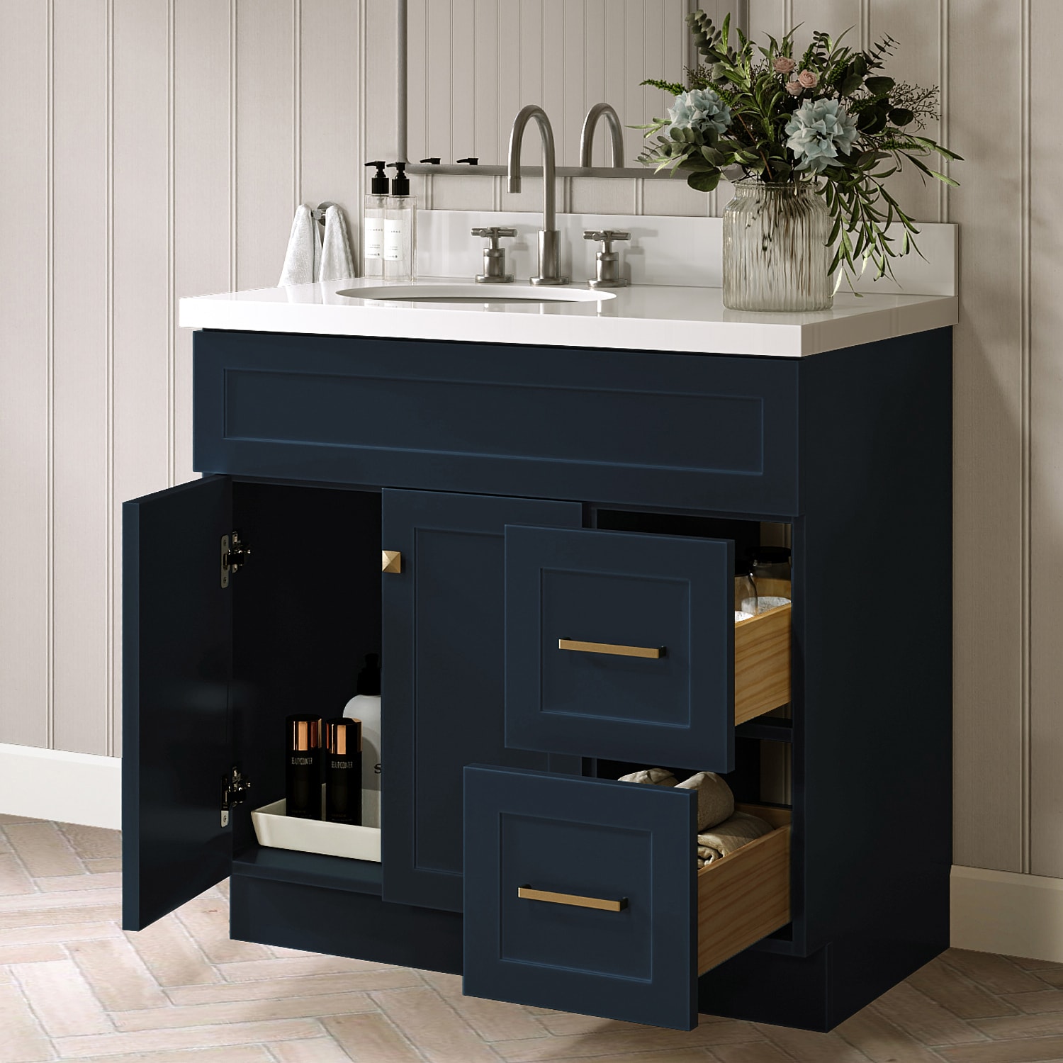 ARIEL F037SLWQOVOMNB Bath-Vanity-Combo - View #3
