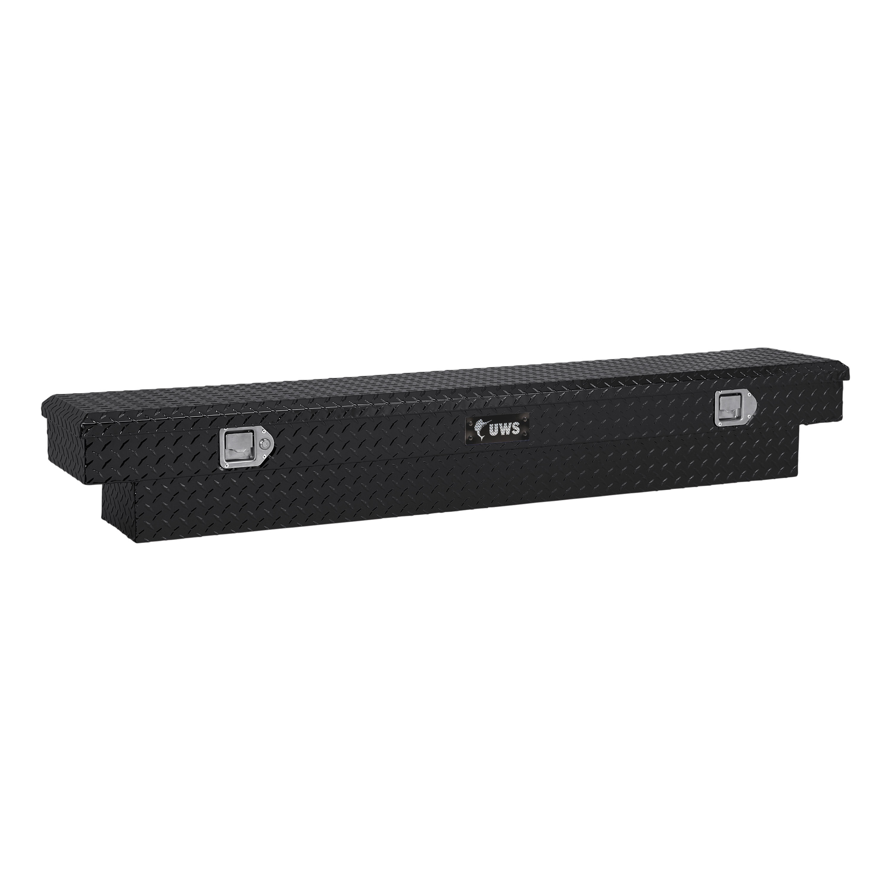 UWS EC10362 63.875-in x 12-in x 9.25-in Gloss Black Aluminum Crossover Truck Tool Box