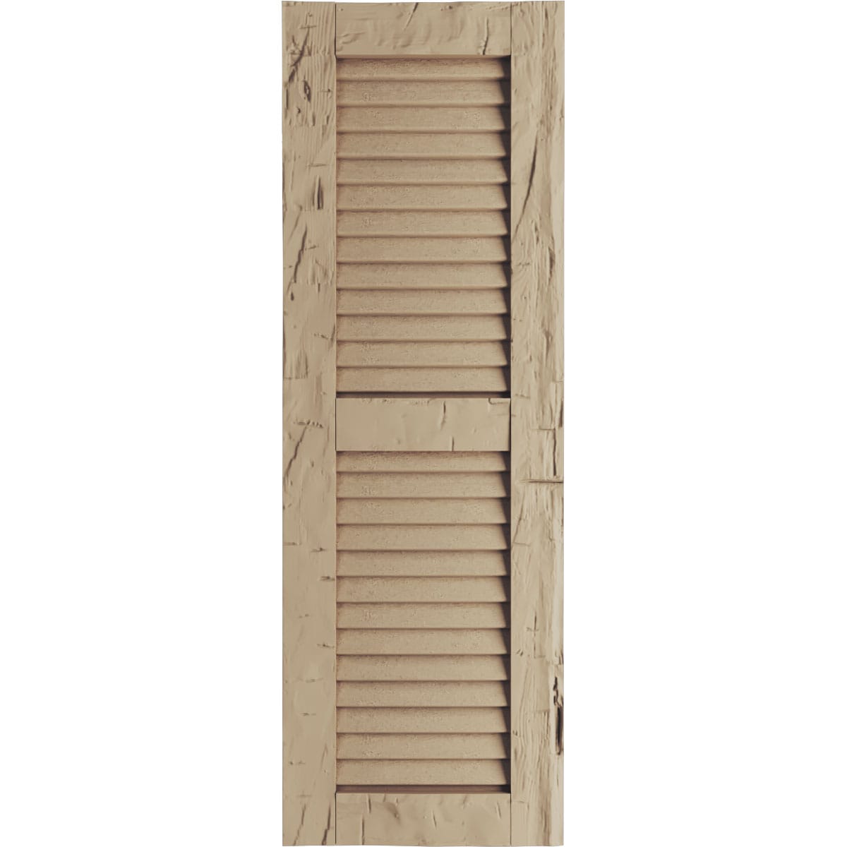 Ekena Millwork SHULV12X78HHPR 12-in W x 78-in H Hand Hewn Paintable/Stainable Louvered Exterior Shutters ( 2 -Pack )