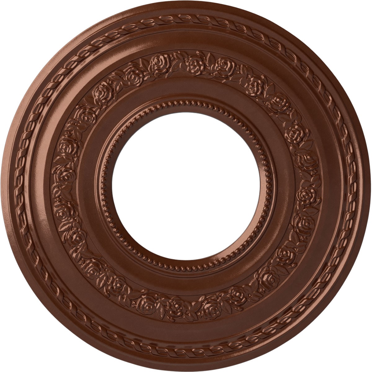 Ekena Millwork CM29ATCPS Anthony 29.375-in W x 29.375-in L Painted Copper Penny Polyurethane Whole Ceiling Medallion