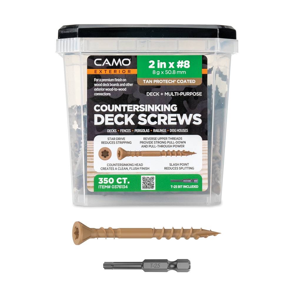 CAMO #8 x 2-in Wood to wood Deck Screws ( 350 -Per Box )