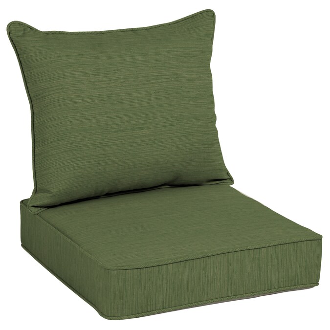 Allen Roth A R Green Deep Seat Set Nw In The Patio Furniture Cushions Department At Com - Allen And Roth Green Patio Cushions