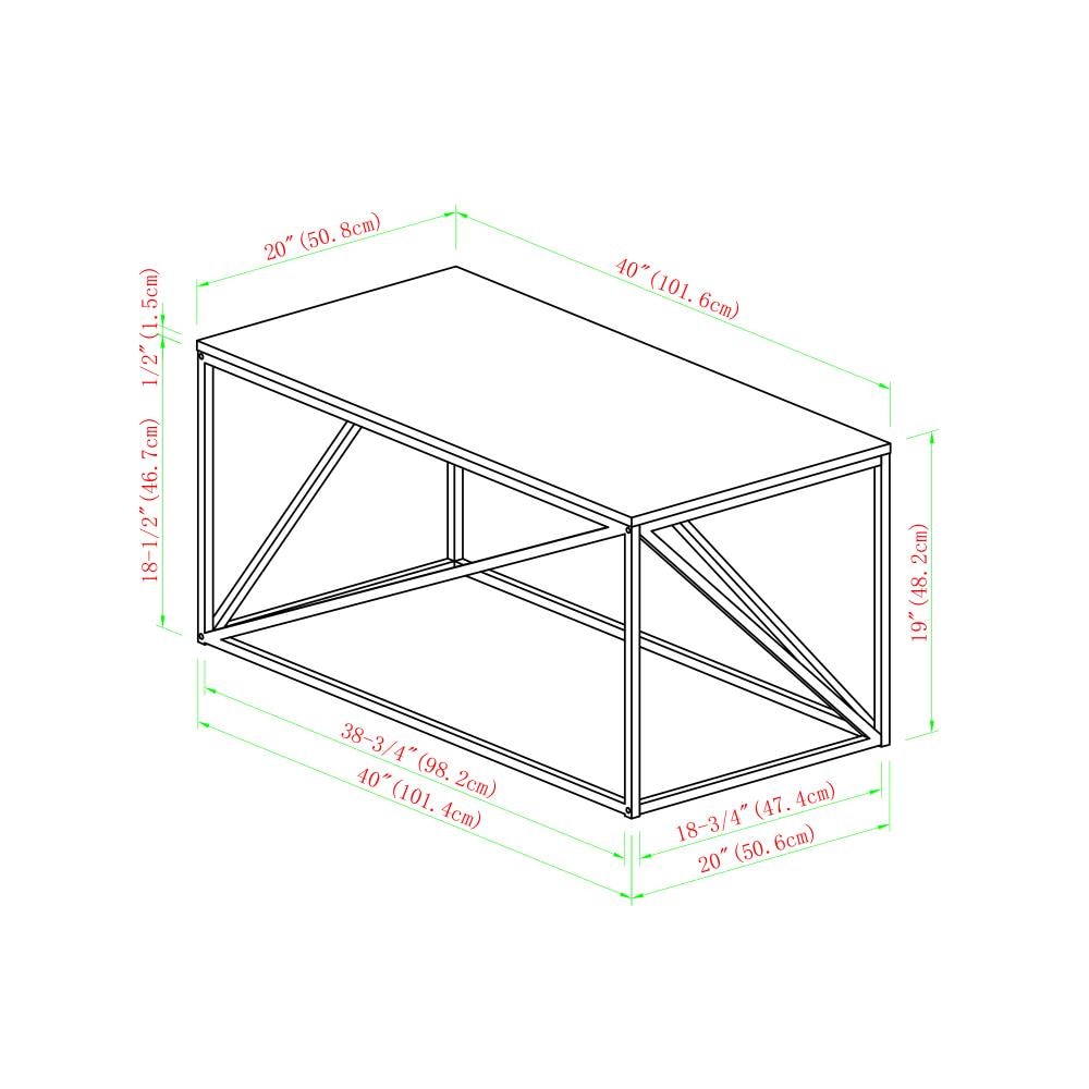 Walker Edison LWF40GEOCTDW Coffee-Tables - View #9