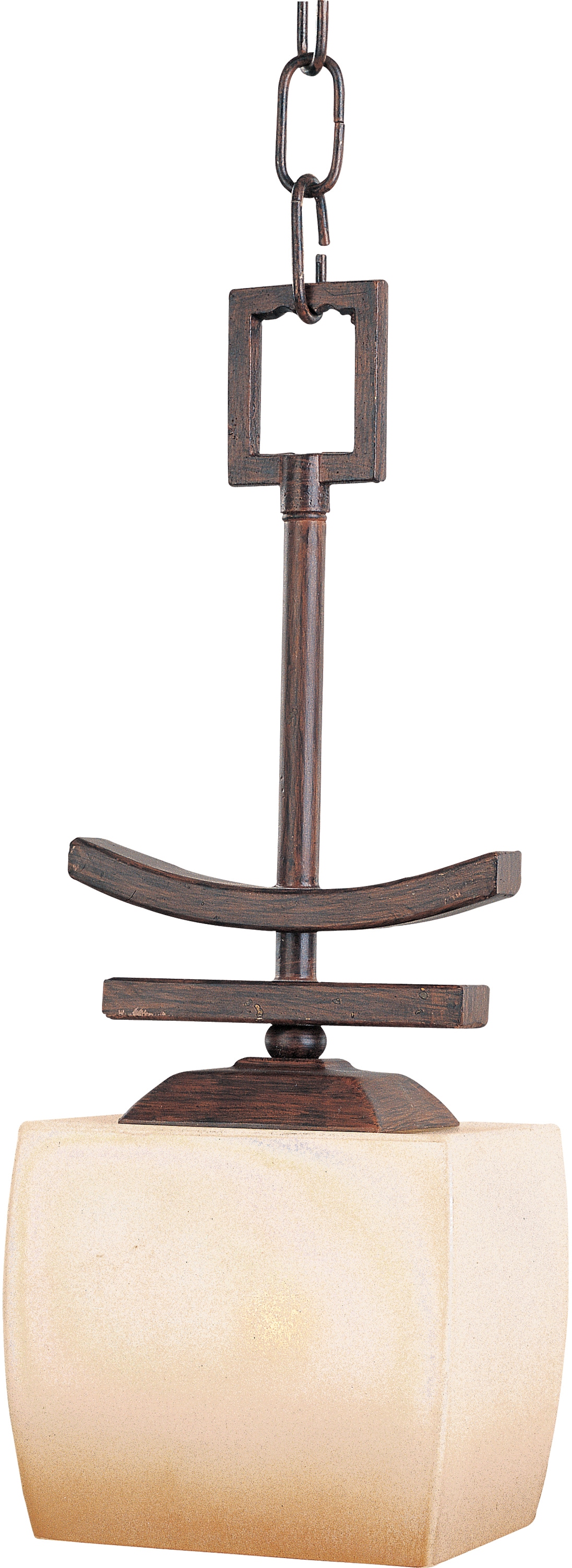 Roasted Chestnut and Wilshire Glass Mini Pendant Light