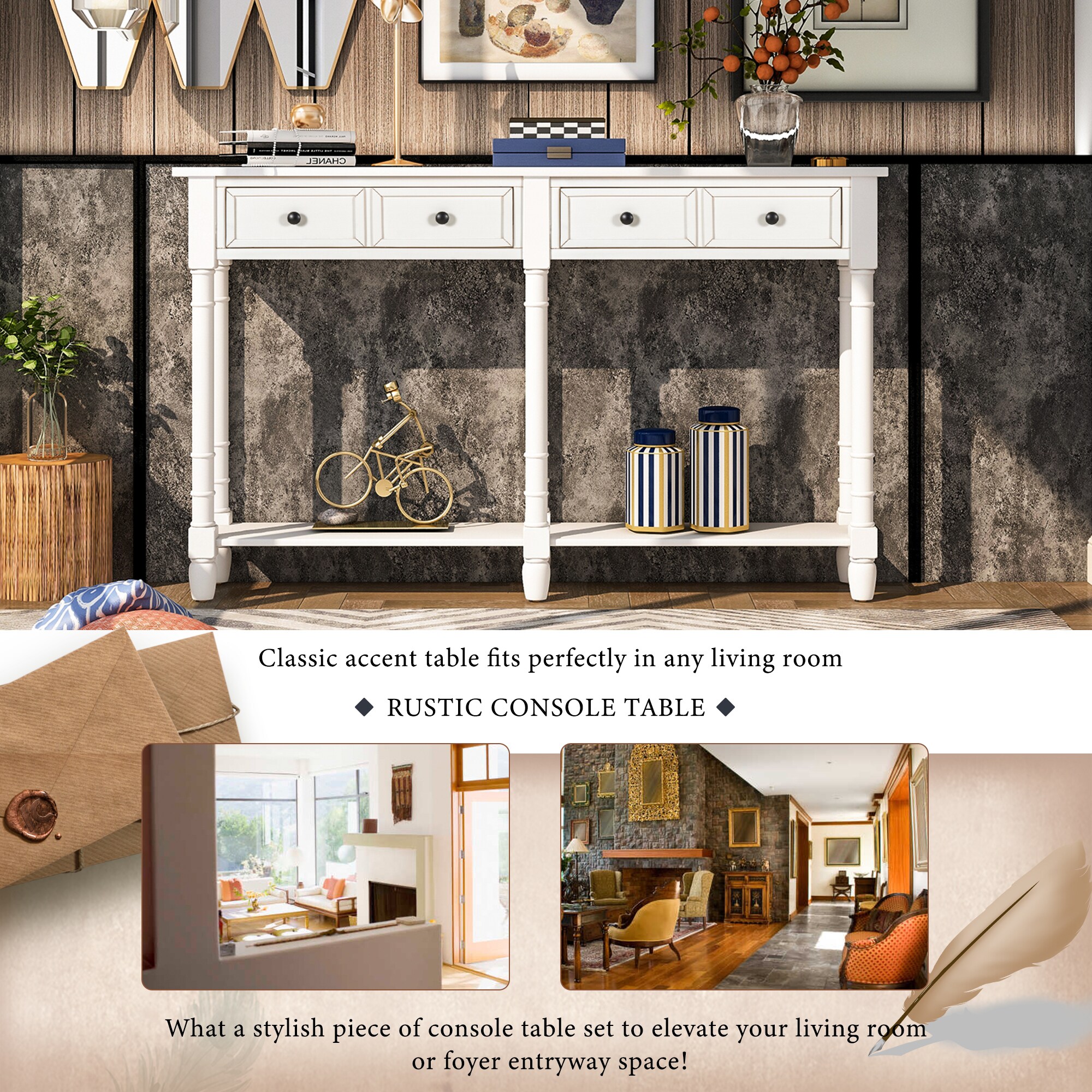 SINOFURN SYA330146WT Console-Sofa-Tables - View #9