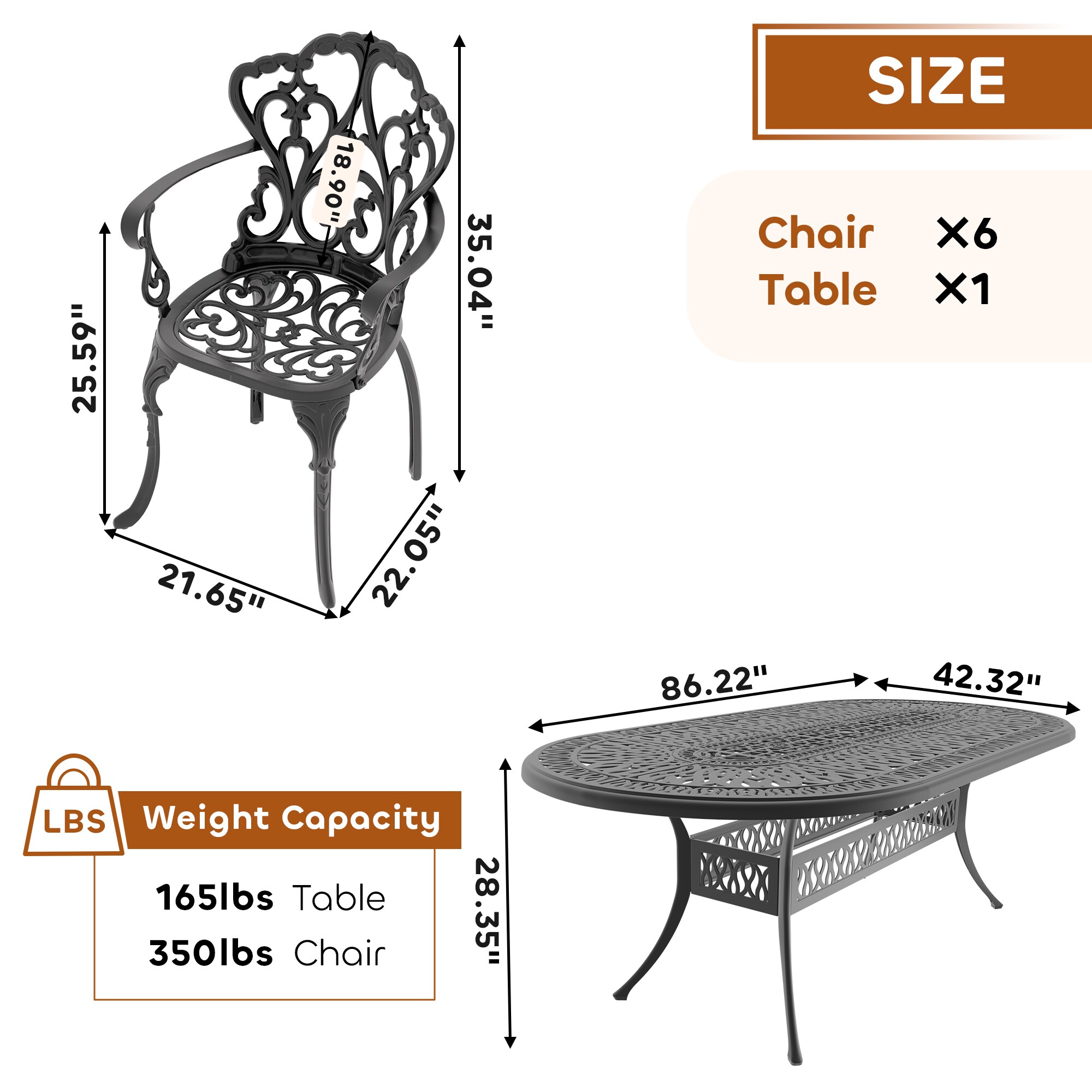 nicesure SLBK6047CZ6A1120RC Patio-Dining-Sets - View #8