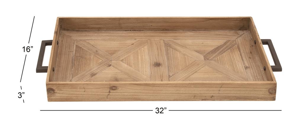 Grayson Lane 16-in x 3-in Rectangle Serving Tray in the Serving Trays ...