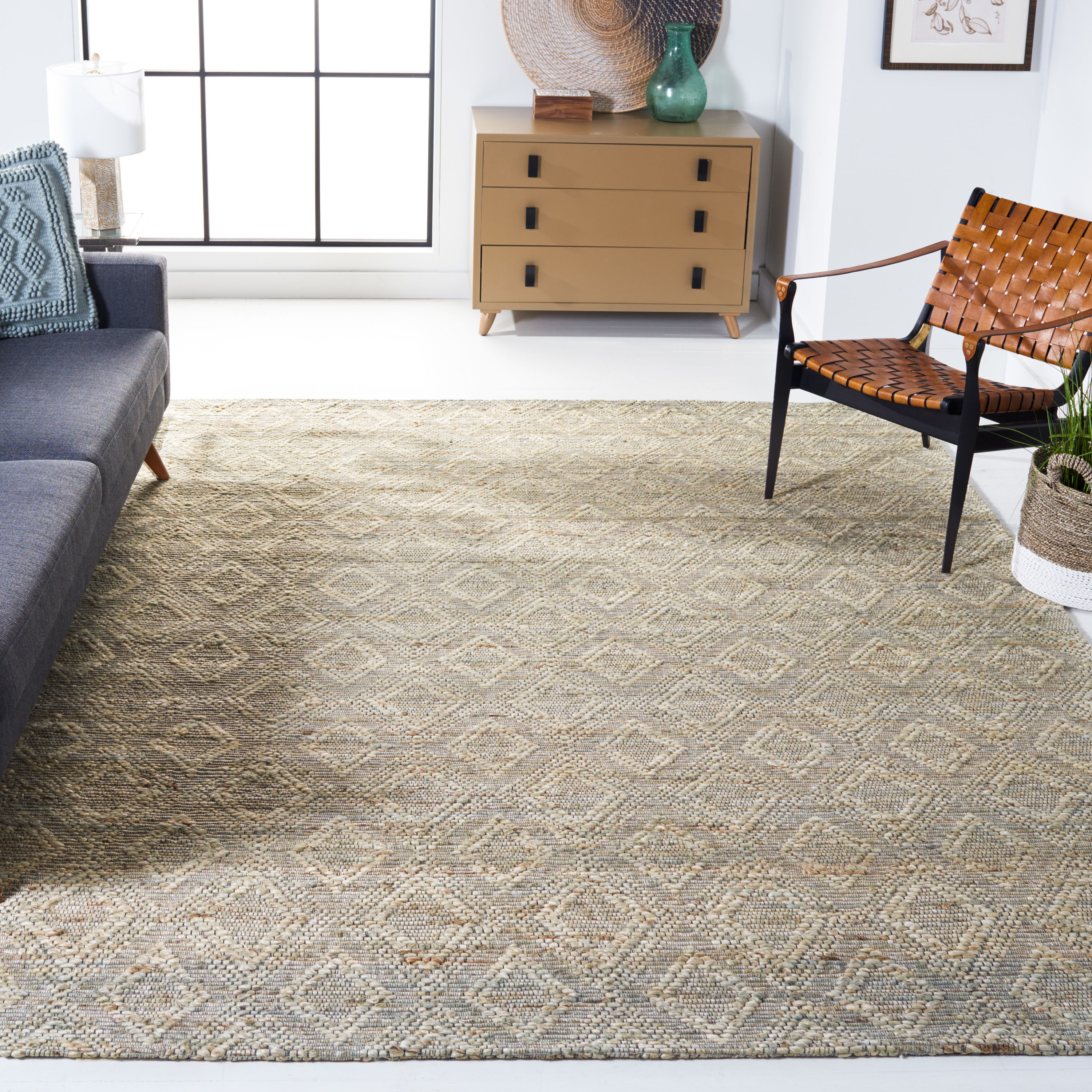 Marbella Handwoven Gray Rectangular Area Rug