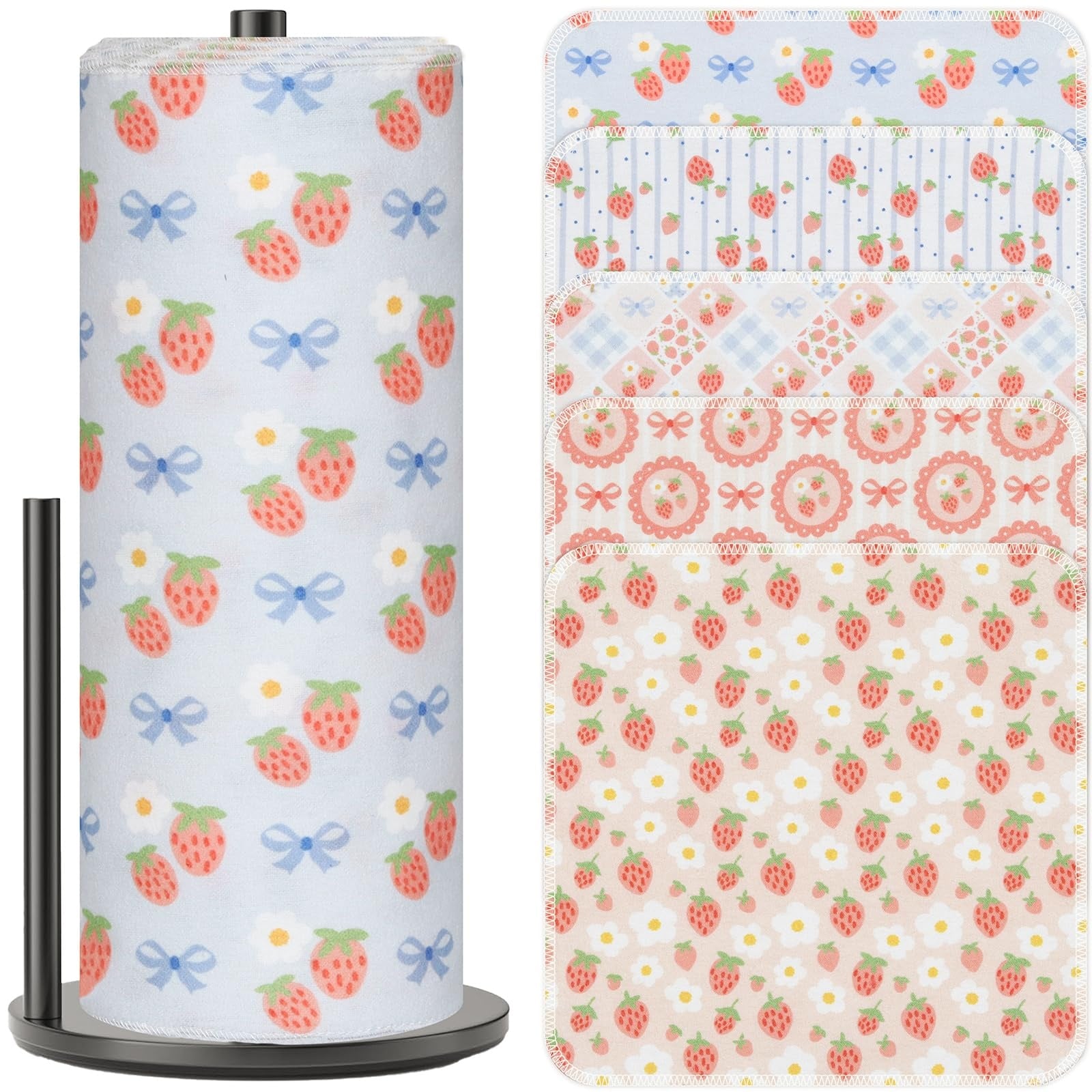 Anqtovp  25 pack reusable cotton paperless towel roll washable kitchen towels zero waste absorbent soft fabric quick dry eco friendly alternative