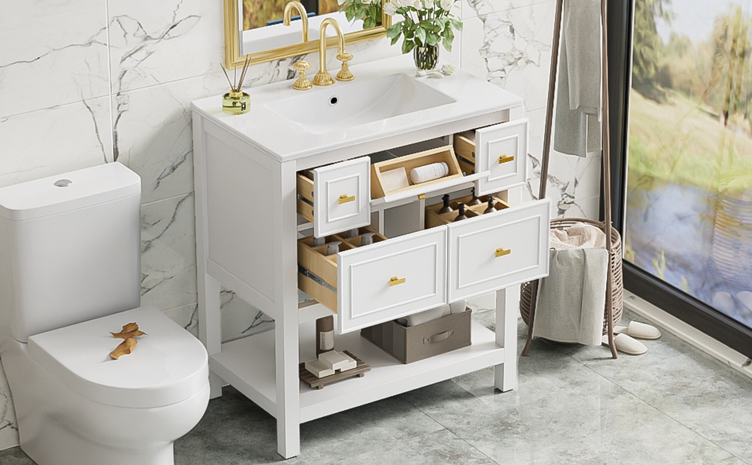ModernLuxe L3P-N710P247488K Bath-Vanity-Combo - View #15