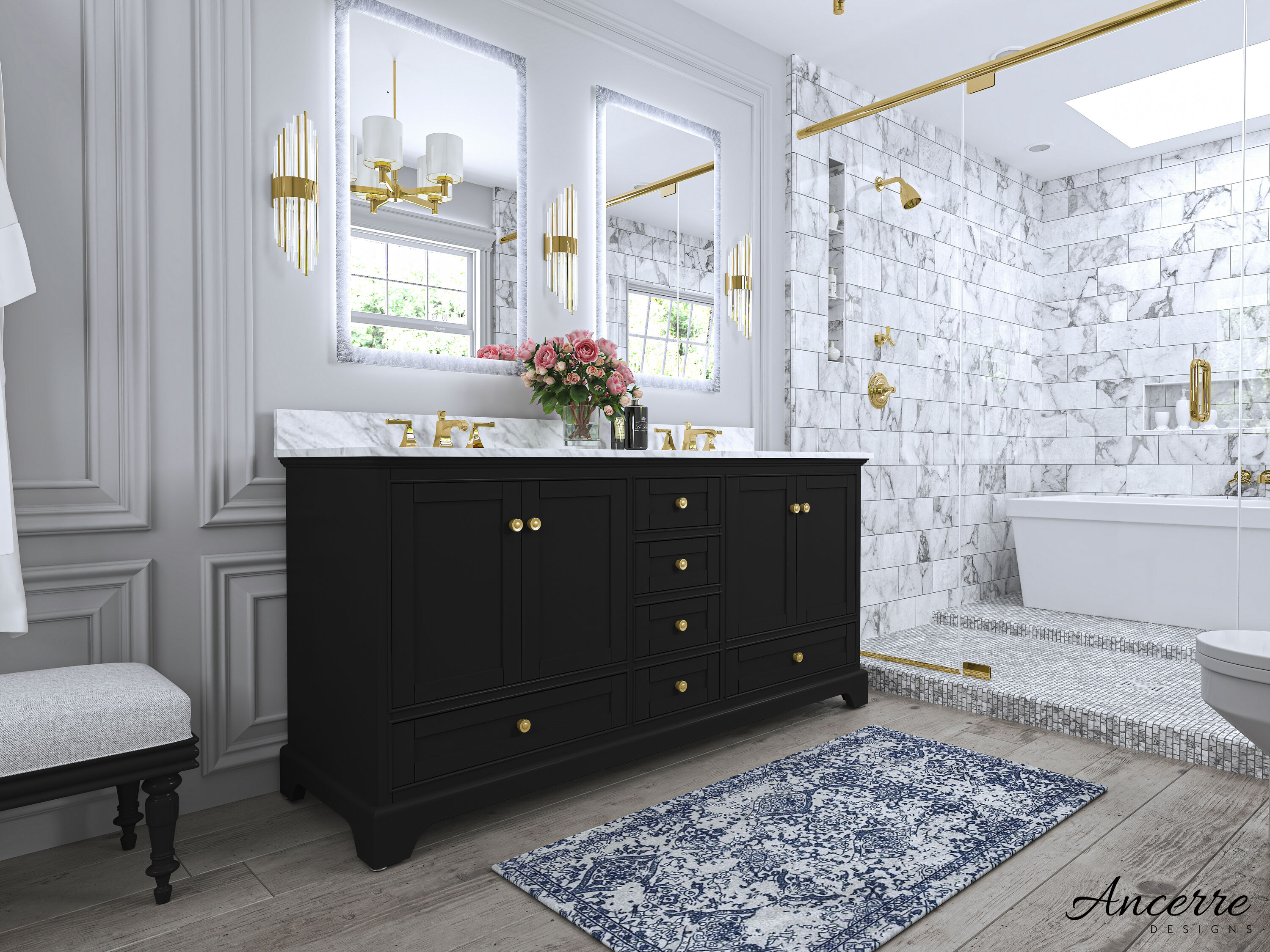 Ancerre Designs VTSAUDREY72BOCWGD Bath-Vanity-Combo - View #10