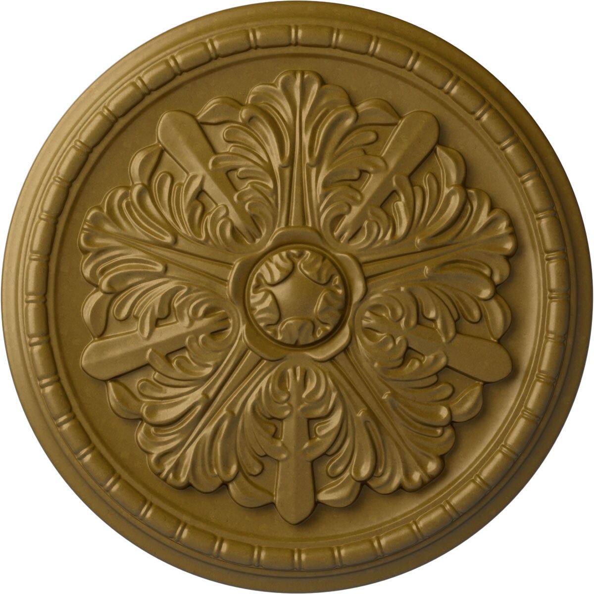 Ekena Millwork CM17WAGLS Washington 17.125-in W x 17.125-in L Painted Gold Polyurethane Whole Ceiling Medallion