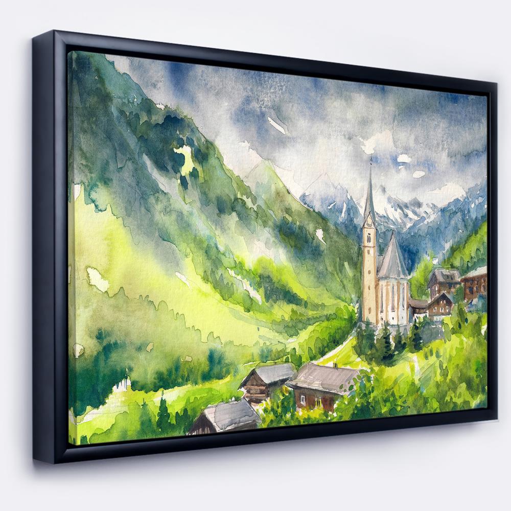 Designart FL8585-22-14-FLB Wood Floater frame 14-Inches H x 22-Inches W Landscape Canvas Print