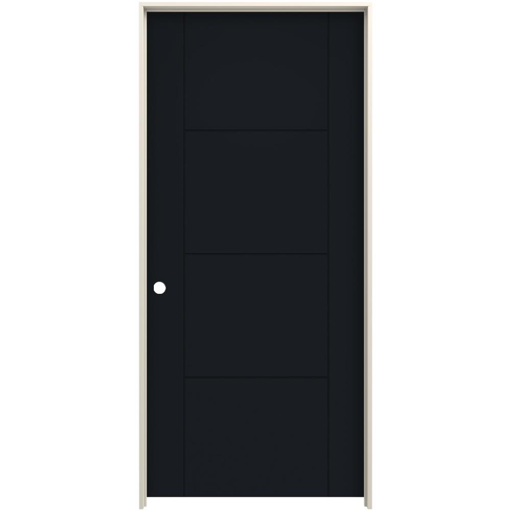 JELD-WEN Studio SL230 24-in x 80-in Midnight 6-panel Hollow Core ...